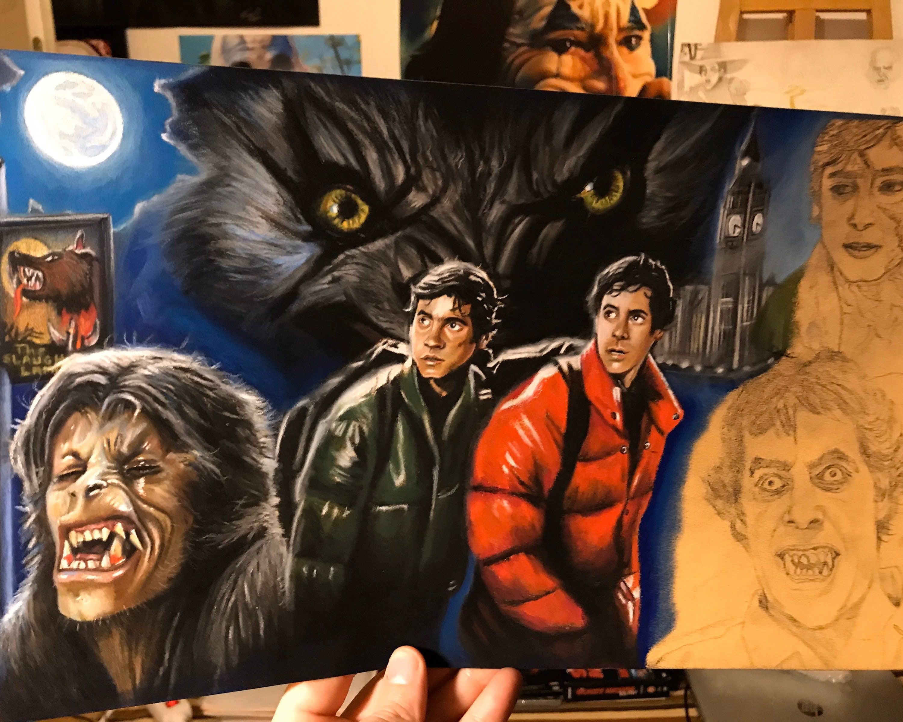 3000x2400 An American Werewolf in London Collage 'bad Moon Rising'