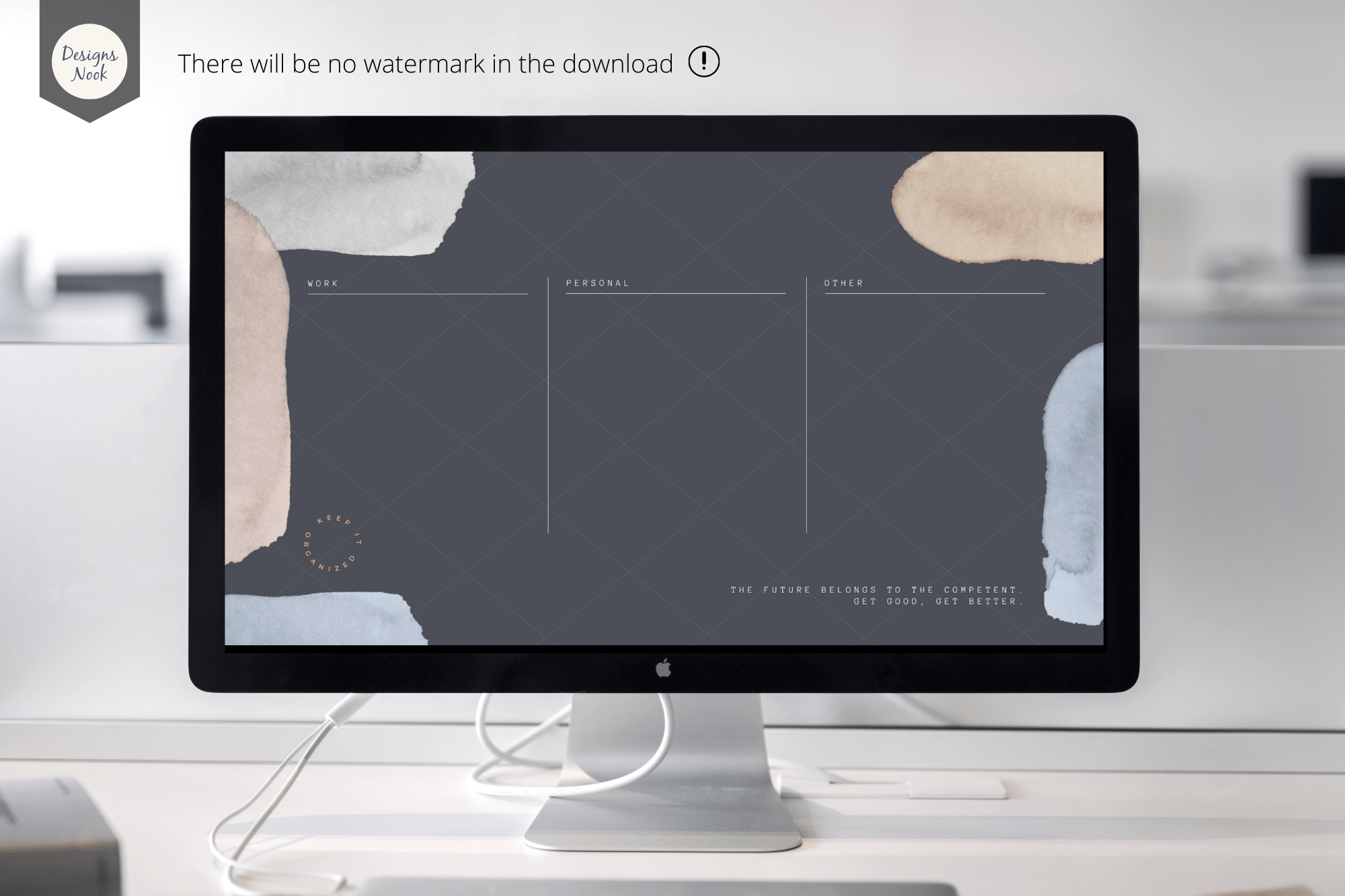 2000x1333 Minimalist Desktop Wallpaper Organizer Graphic by DESIGNS NOOK · Creative Fabrica