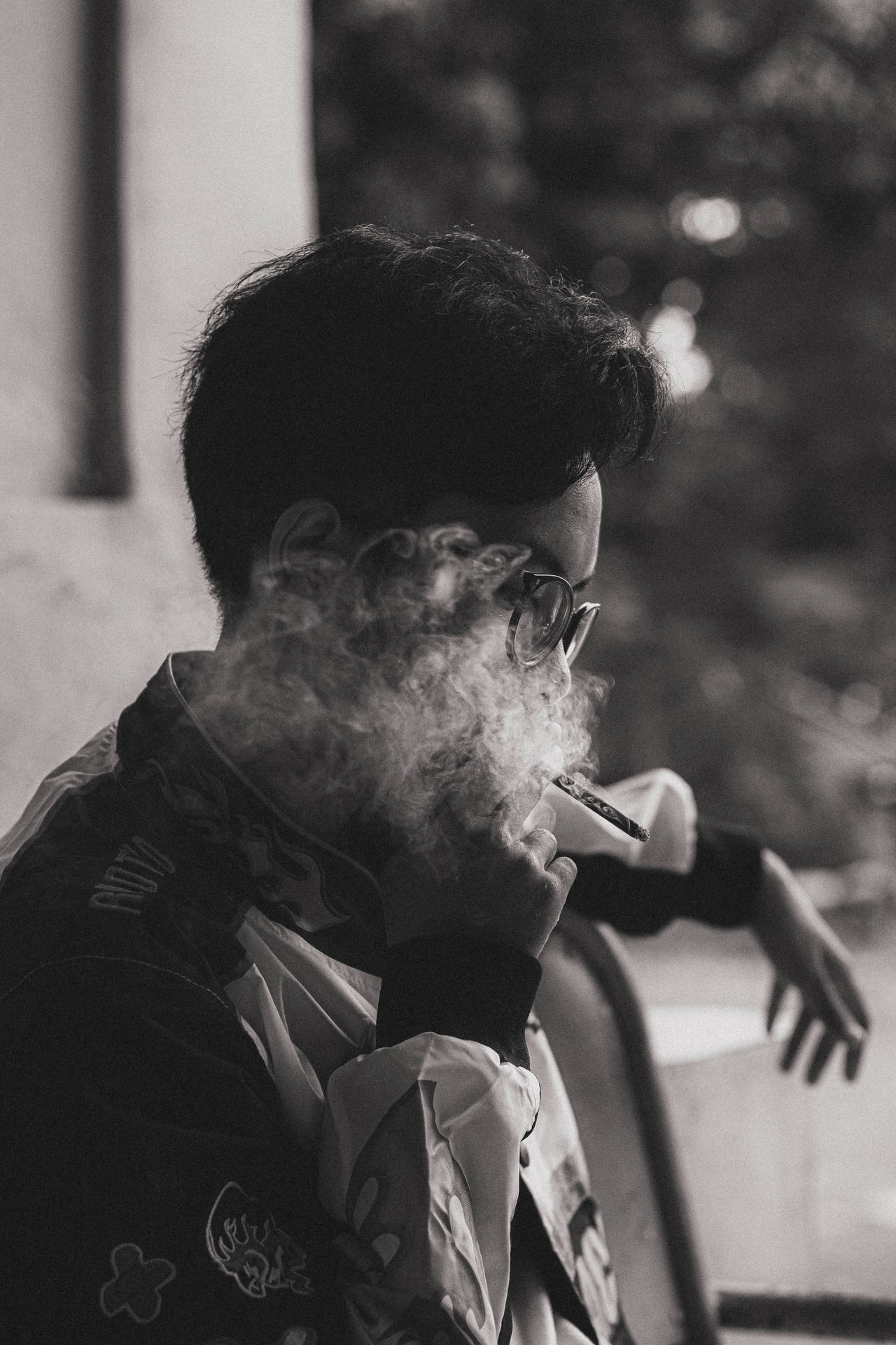 1280x1920 Person Smoking Wallpaper