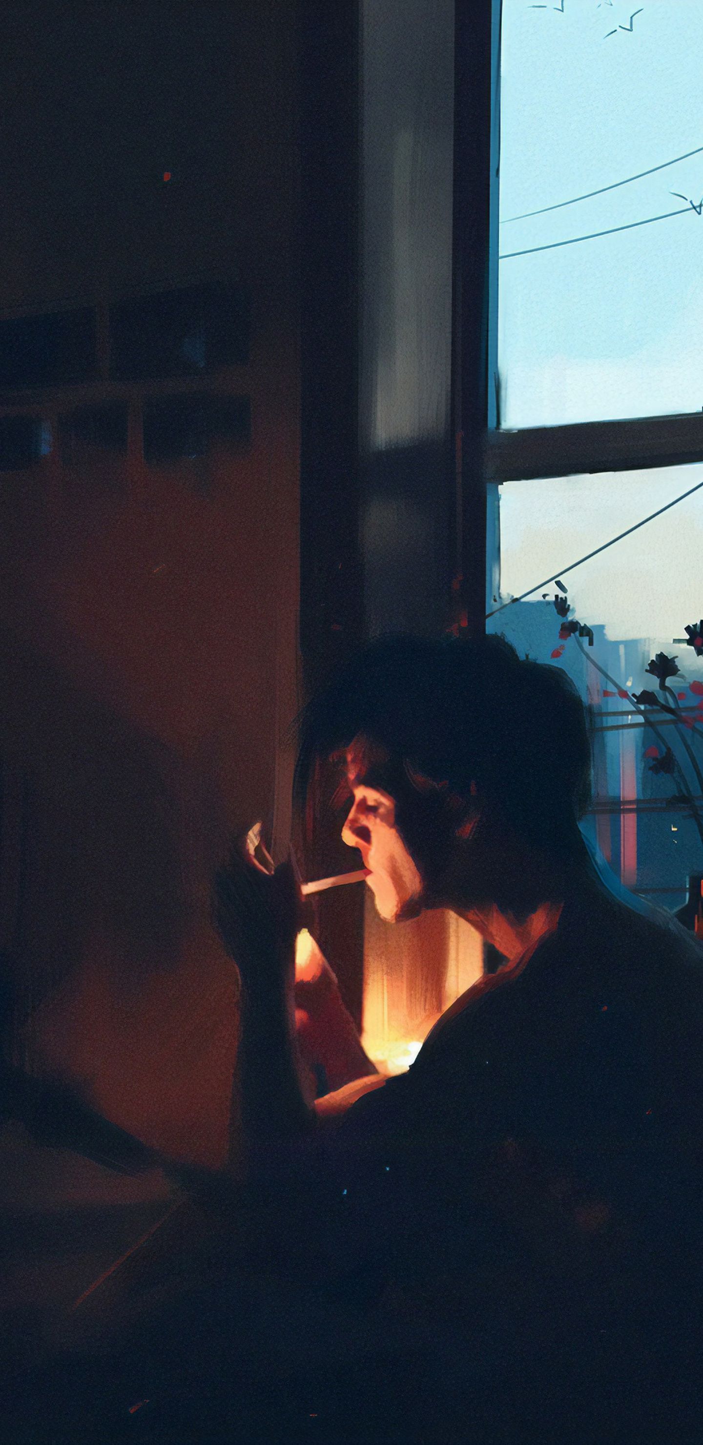 1440x2960 Boy Alone In Room Smoking 4k Samsung Galaxy Note S S SQHD , HD 4k Wallpaper, Image, Background, Photos and Picture