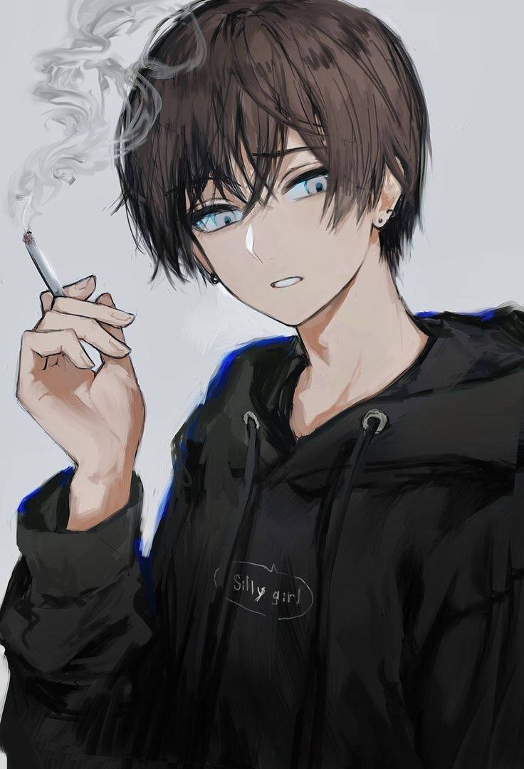 736x1080 anime boy smoking cigarette wallpaper Sadness, anime, art, oc, smoking, HD Smoking Boy Anime Wallpaper