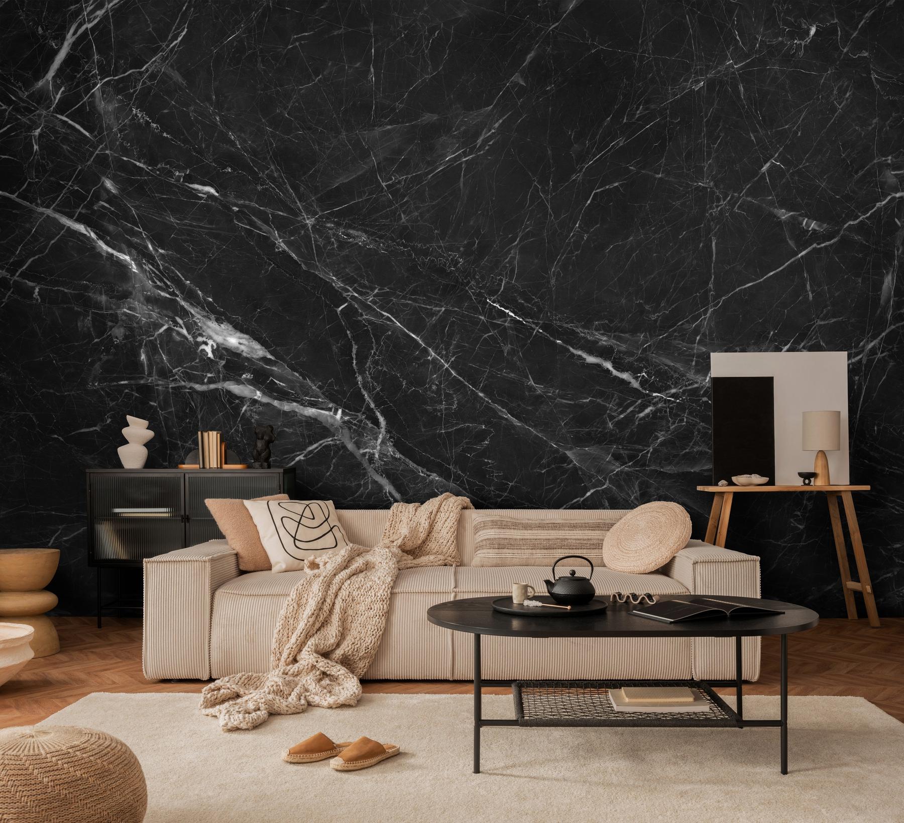 1800x1640 Luxury Dark Marble Effect Wallpaper Mural