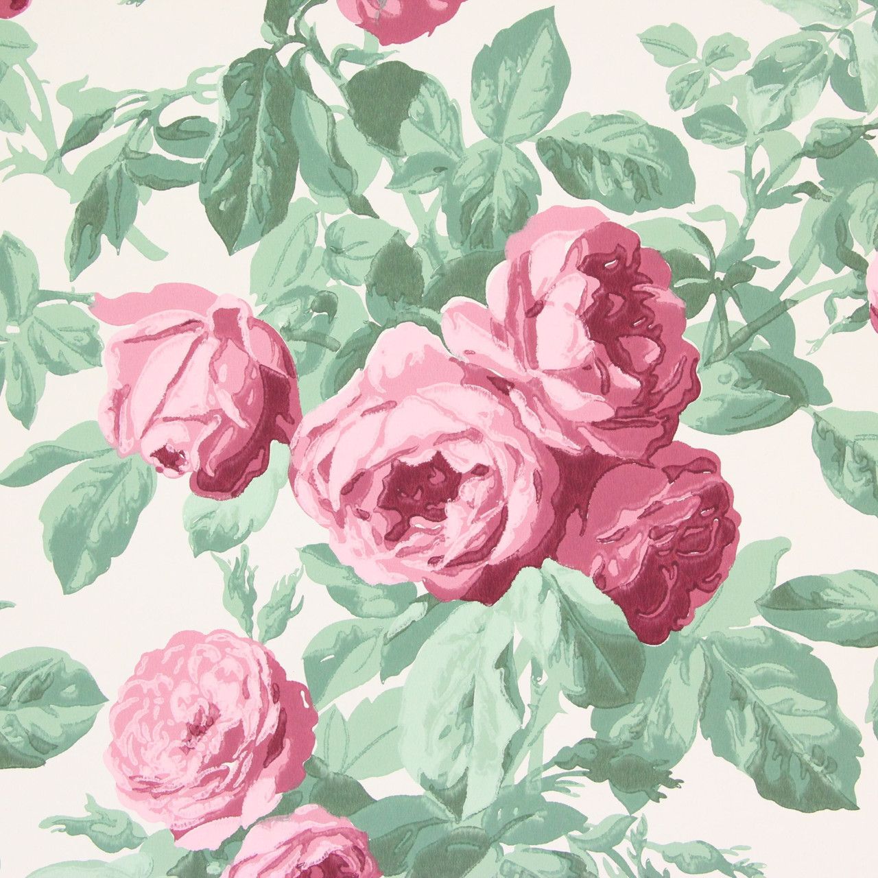 1280x1280 1940s Vintage Wallpaper Pink Rose Bouquets's Vintage Wallpaper