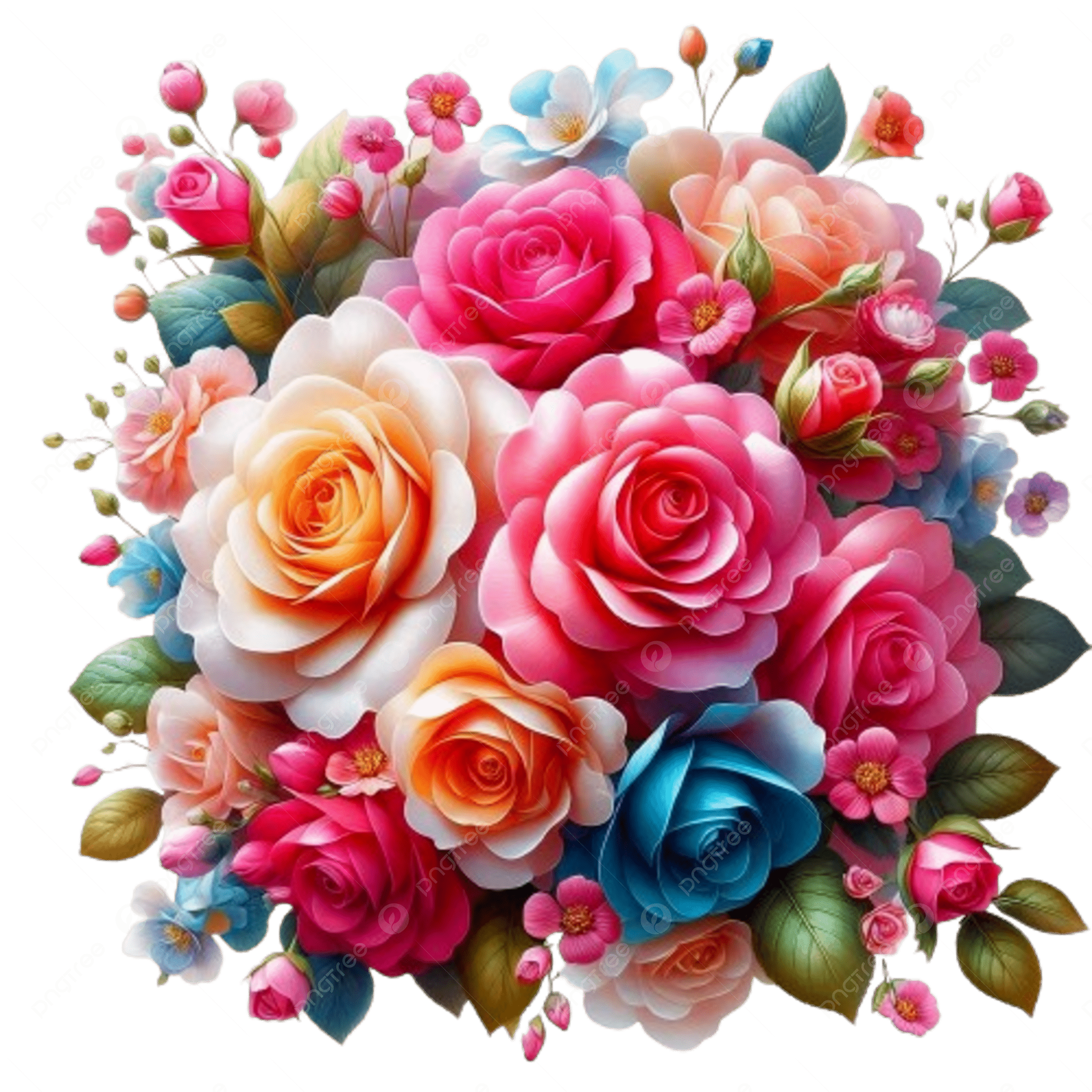 2500x2500 A Beautiful Bunch Of Colorful Roses, Bunch Of Colorful Roses, Beautiful Bunch Of Roses PNG Transparent Image and Clipart for Free Download