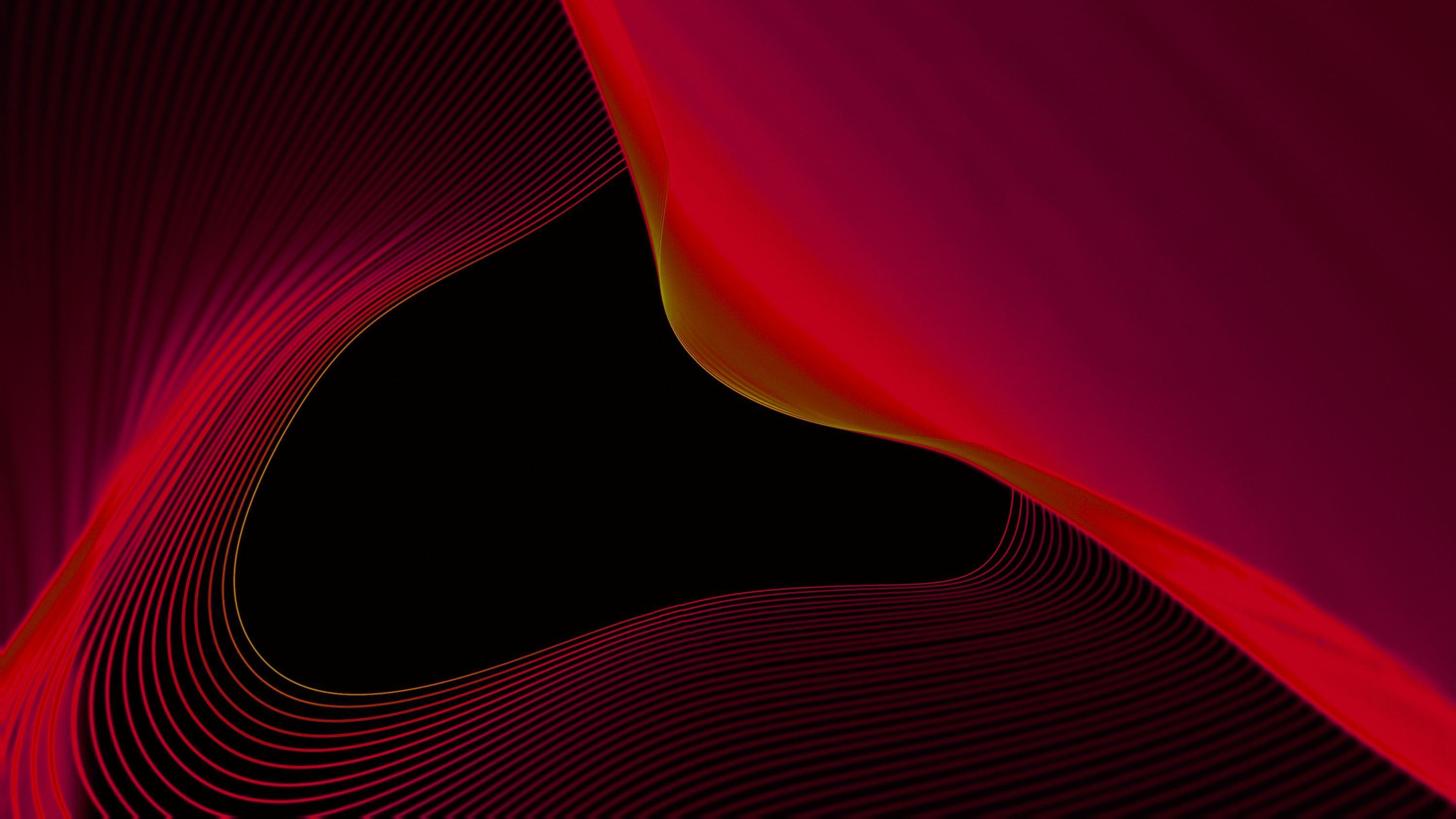 3000x1688 A red and black background with wavy lines photo