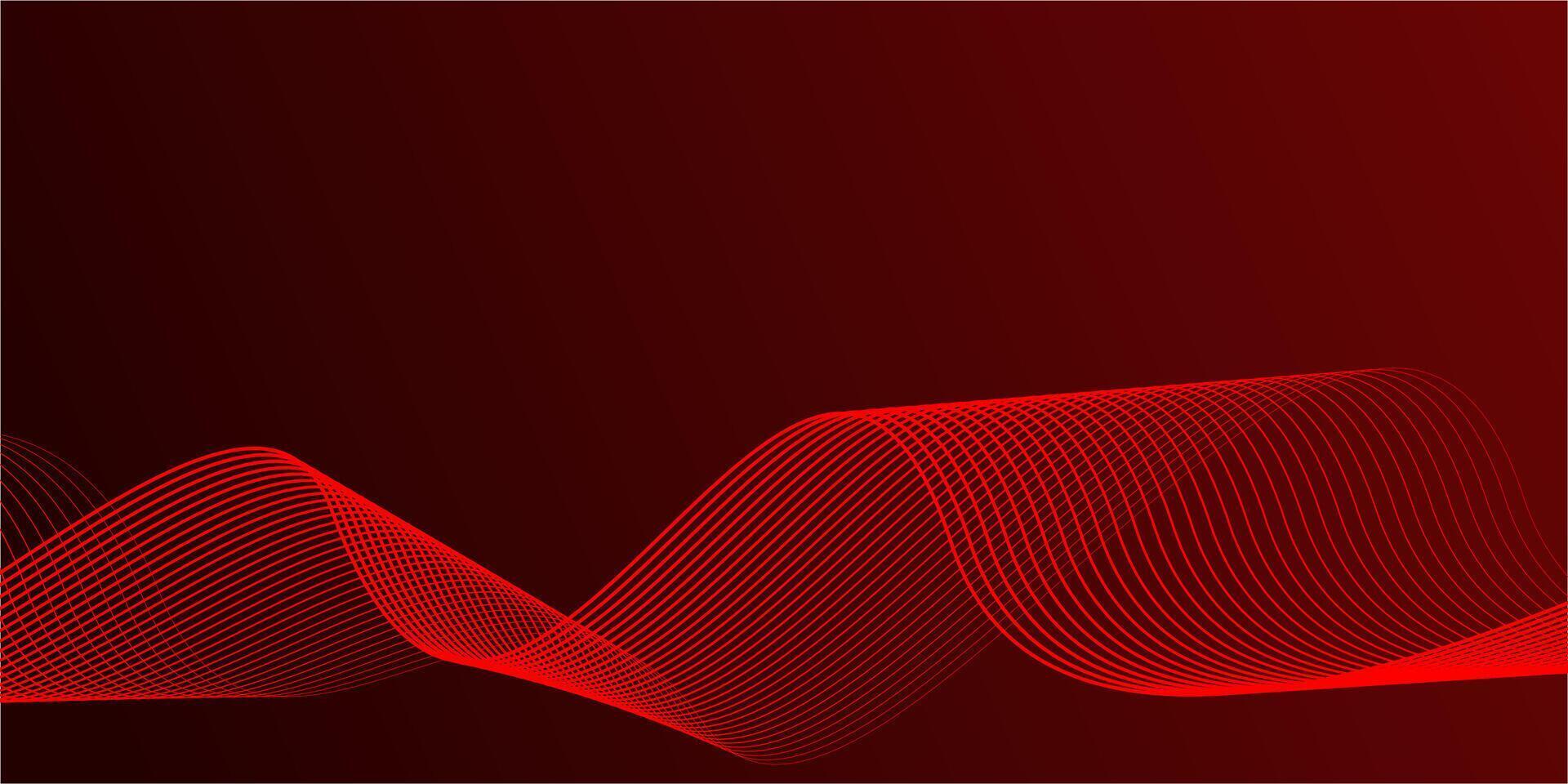 1920x960 Abstract red gradient background with shining lines waves. modern background for banner, poster, cover, brochure, flyer, website