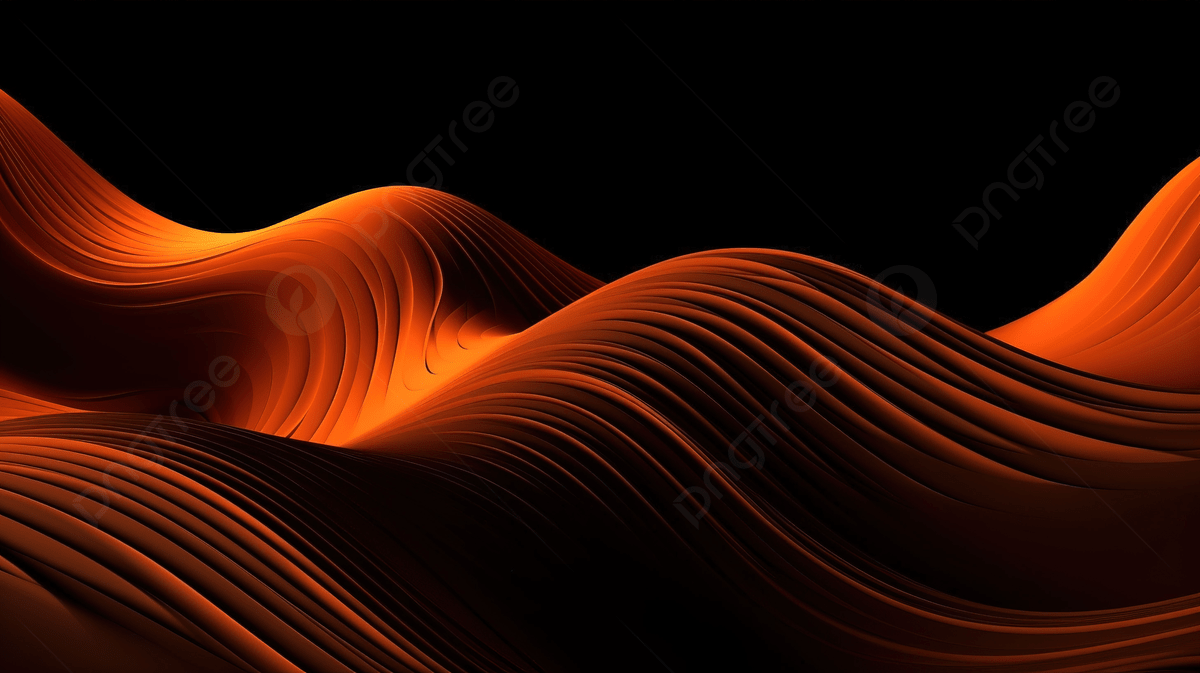 1200x673 Orange And Black Gradient Background With 3D Rendered Abstract Waves, Red Wallpaper, Smooth Background, Clear Background Background Image And Wallpaper for Free Download