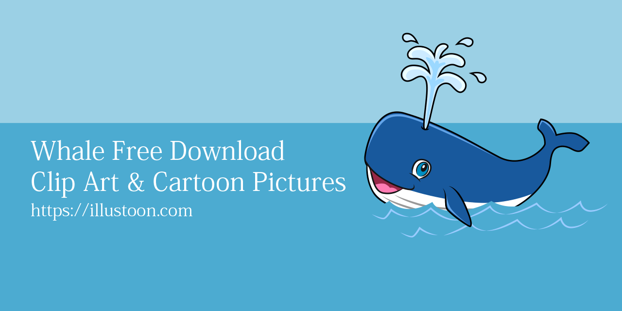1280x640 Whale Free Clip Art Image｜Illustoon