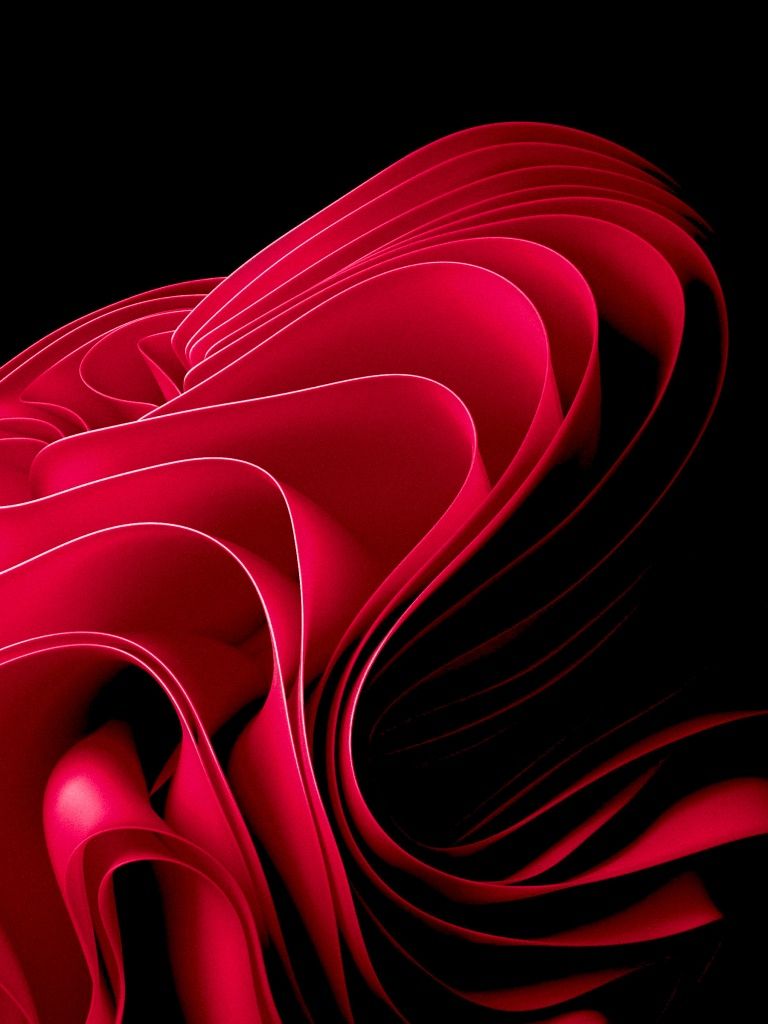 768x1024 Windows 11 Wallpaper 4K, Red abstract, Stock