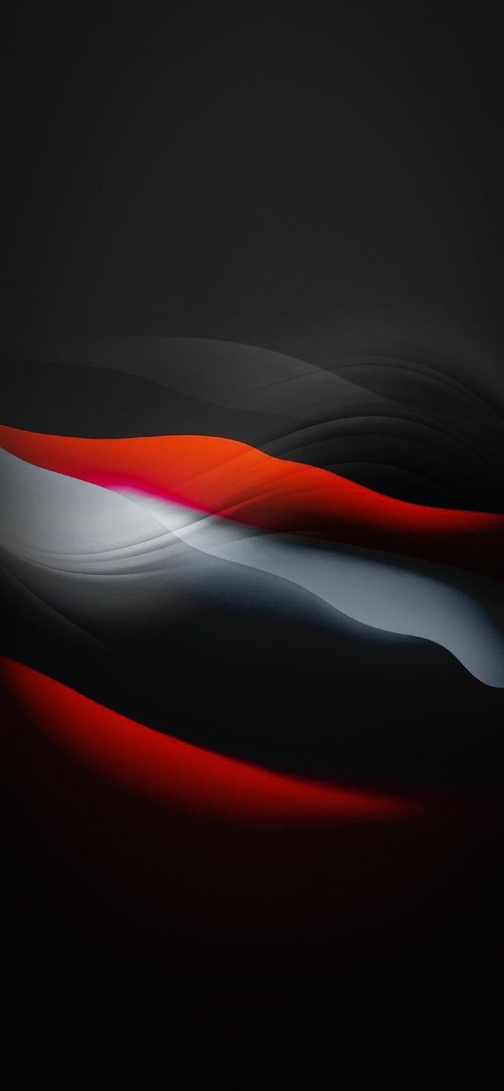 736x1592 Abstract Black and Red Phone Wallpaper. Red waves on black background, Black with red lines, Black and red gradient wallpaper