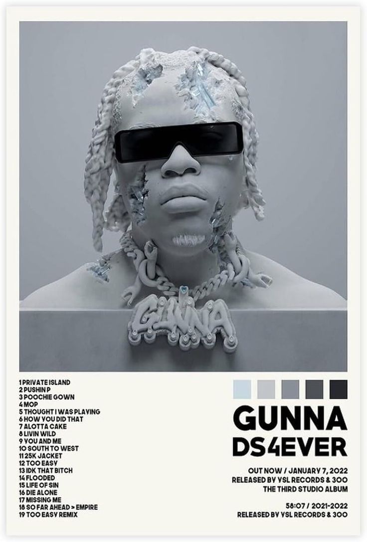 736x1088 Gunna Poster DS4EVER Album Cover Poster Canvas Poster Wall Art Decor