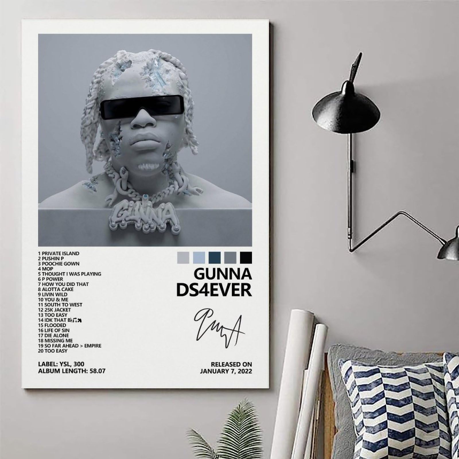 1600x1600 Shiwa Gunna Poster Ds4ever Album Cover Posters for Bedroom Canvas Posters for Room Aesthetic Wall Art Decor 20x30inch(50x75cm) : Amazon.ca: Home