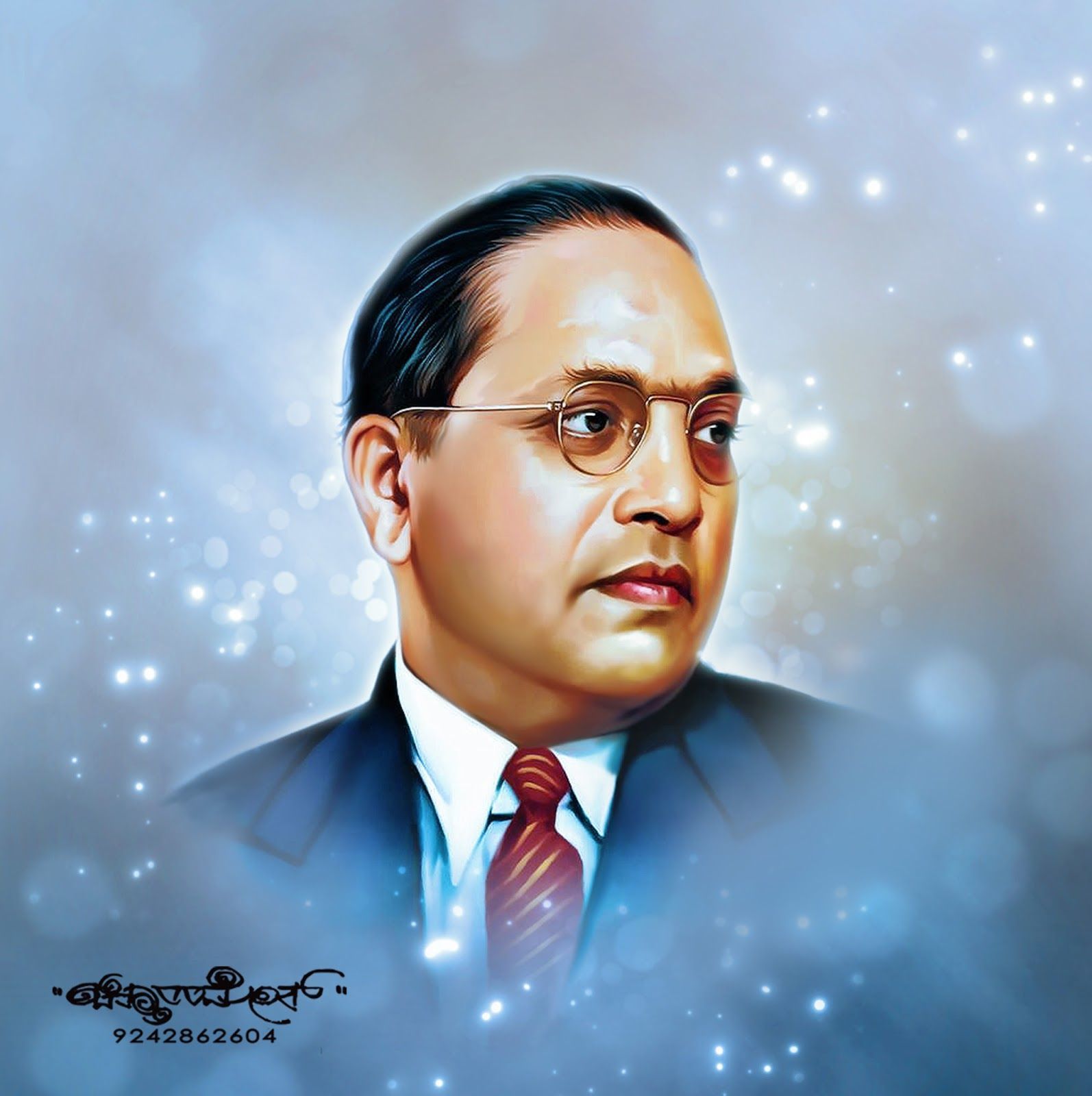 1594x1600 Ambedkar Jayanti Wallpaper