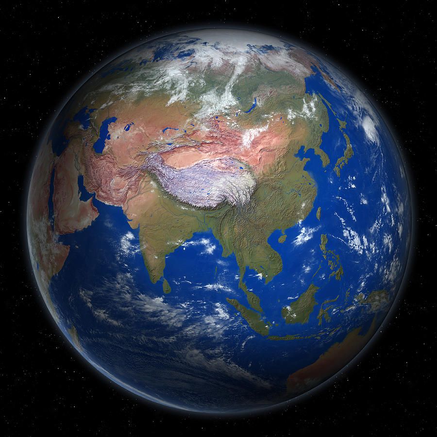 900x900 Planet Earth From Space, Asia Prominent