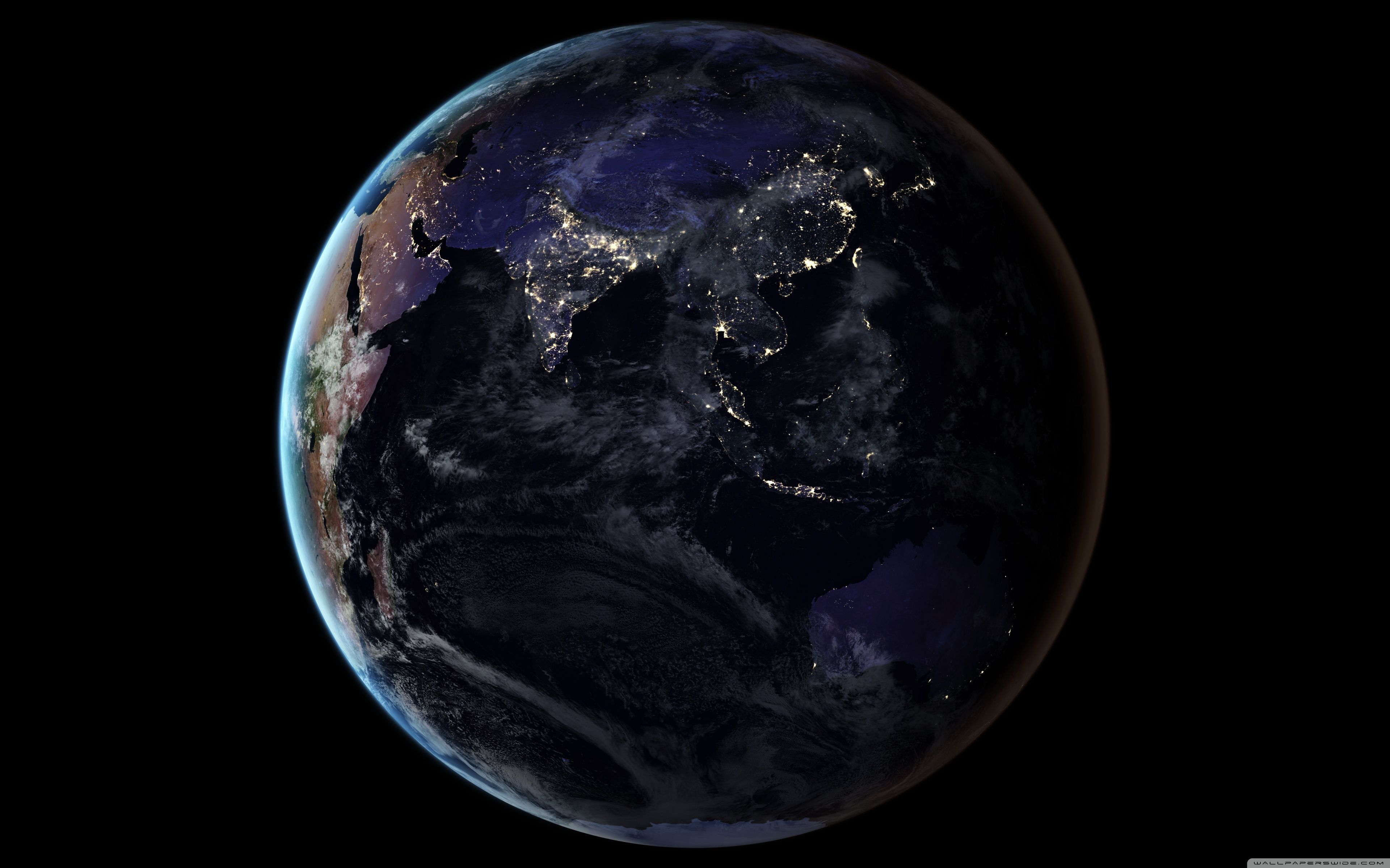 3840x2400 Asia, Earth at Night from Space 4K UHD Wallpaper for UltraHD Desktop and TV : Widescreen and UltraWide Display : Smartphone and Tablet Devices