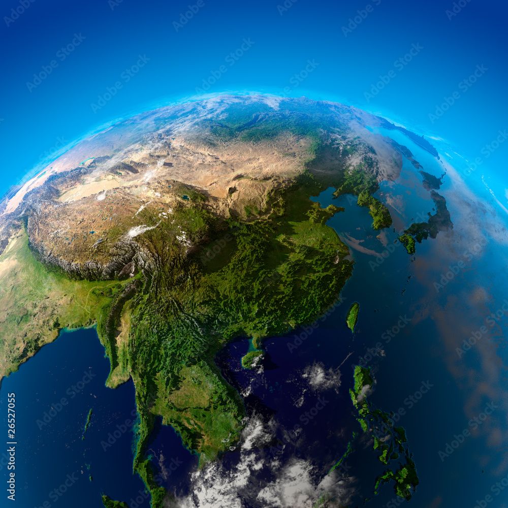 1000x1000 Beautiful Earth Asia from space