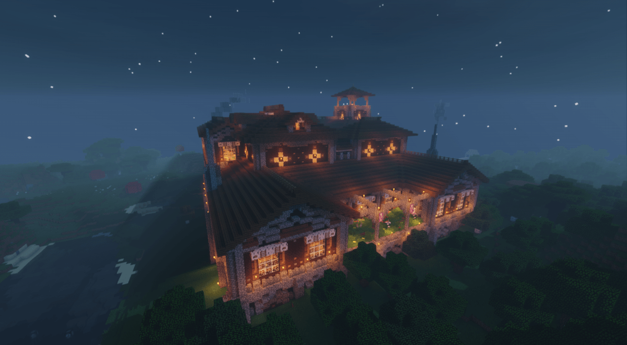 1280x704 Woodland Mansion Wallpaper
