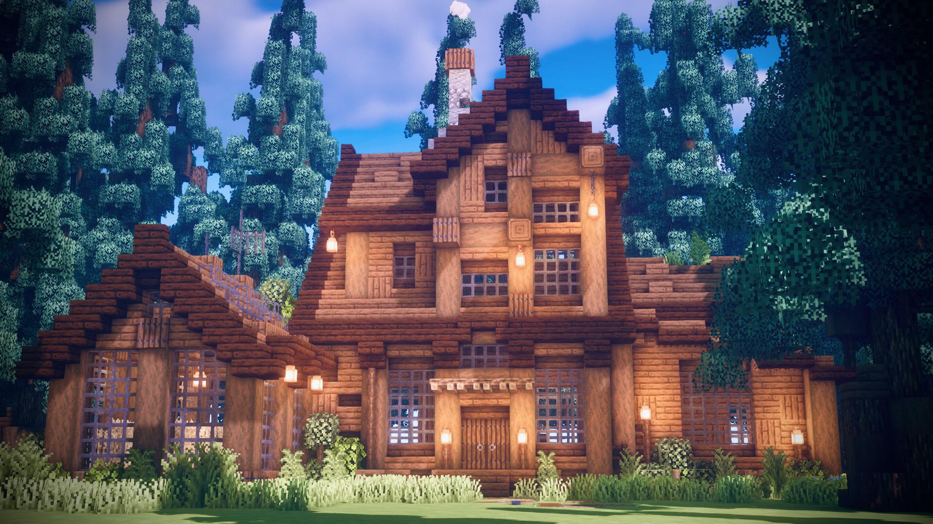 1920x1080 House in the woods