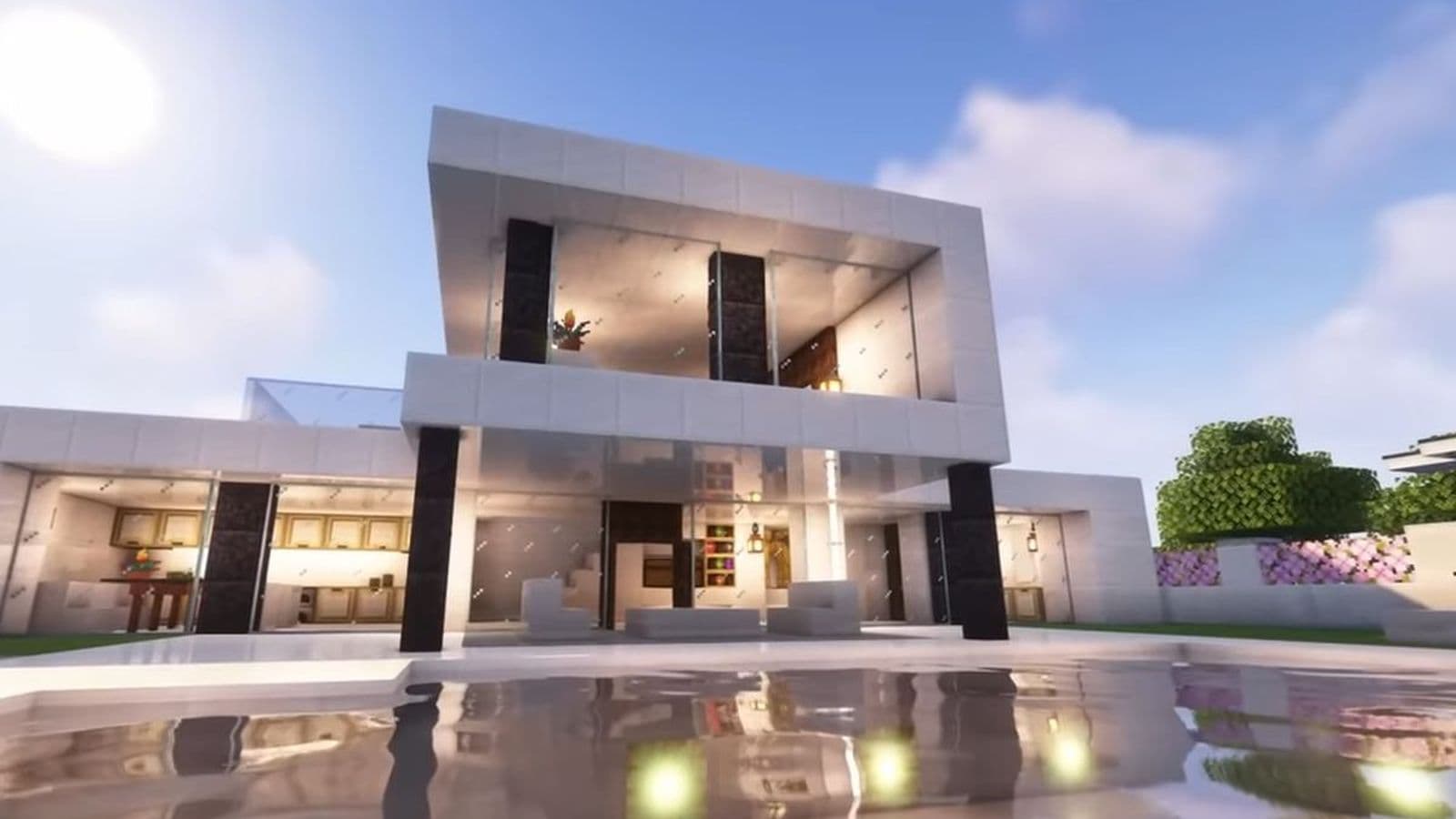 1600x900 Minecraft modern house ideas & tutorials
