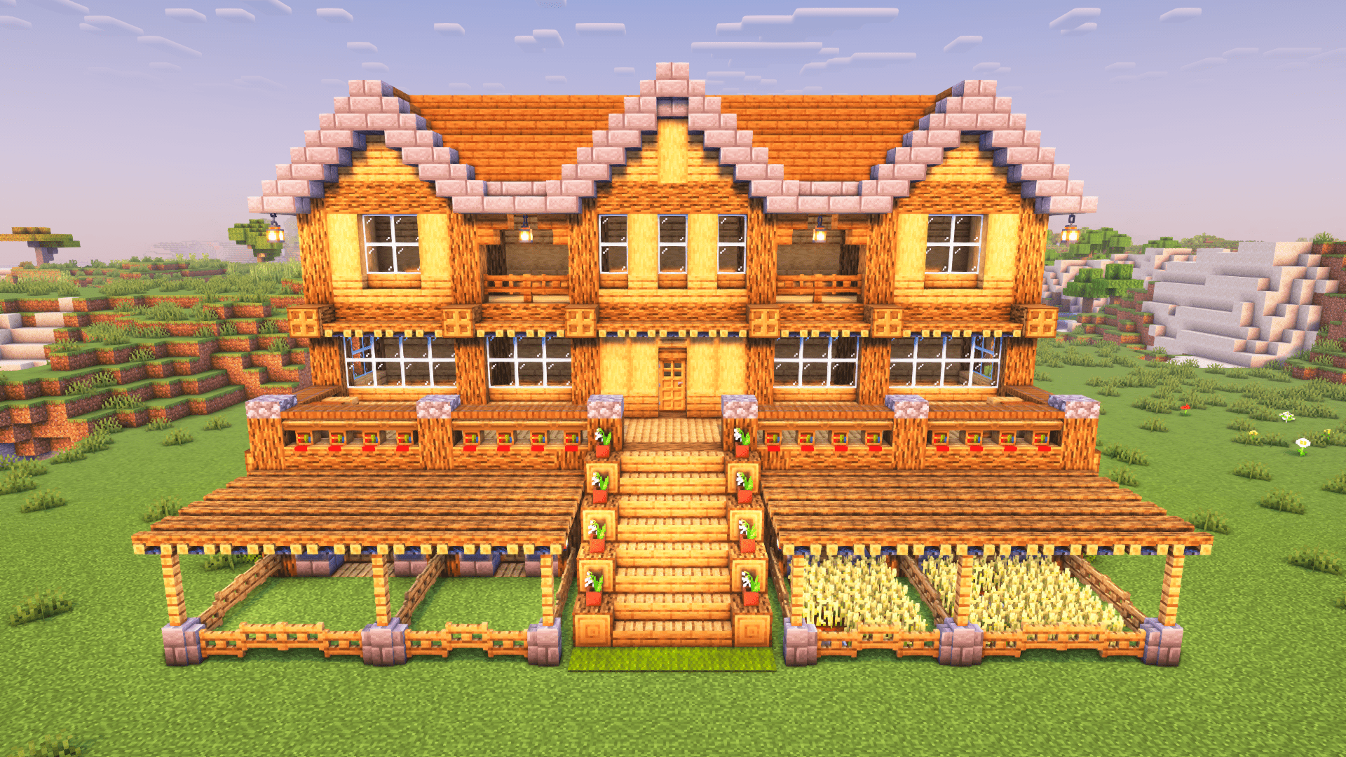 1920x1080 Minecraft Survival Mansion
