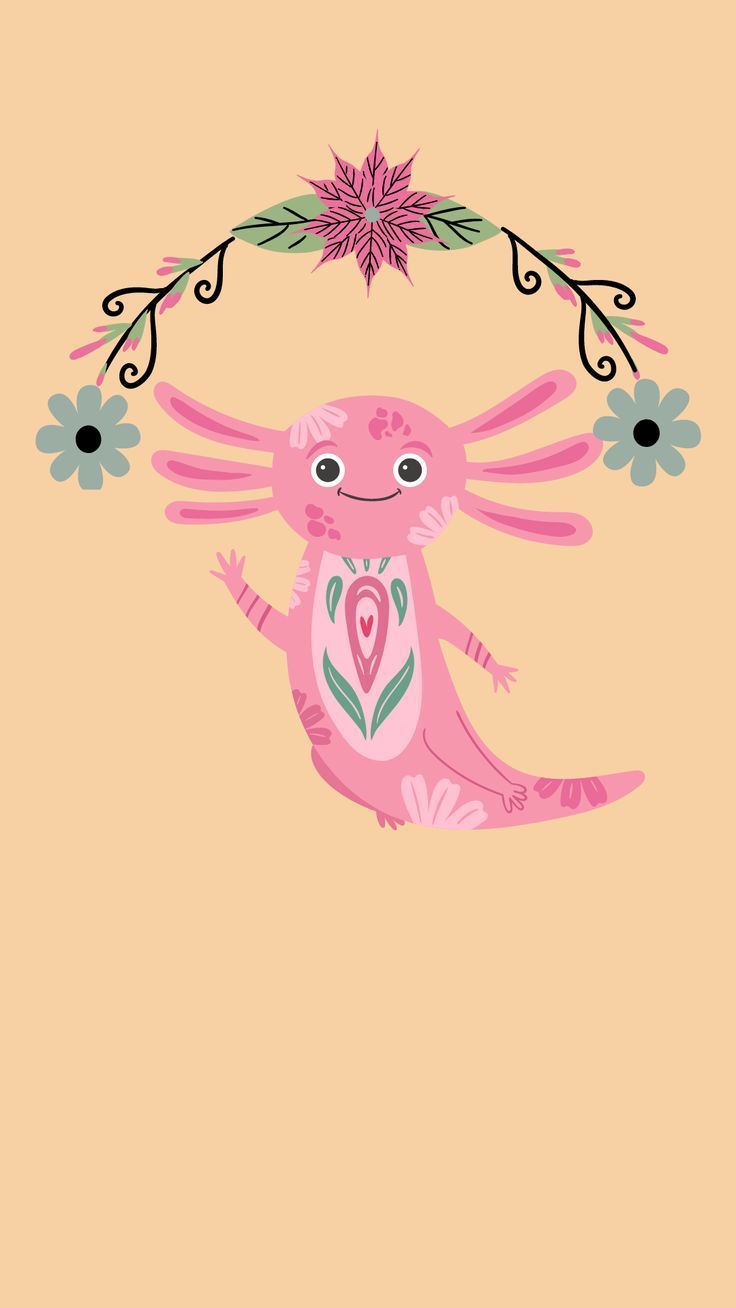 736x1308 Axolotl Alebrije wallpaper 10