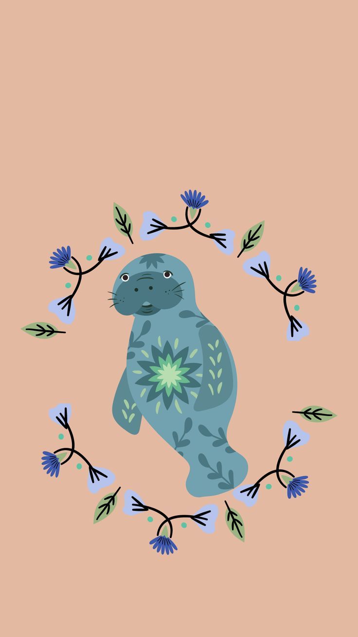736x1308 Manatee Alebrije wallpaper 7