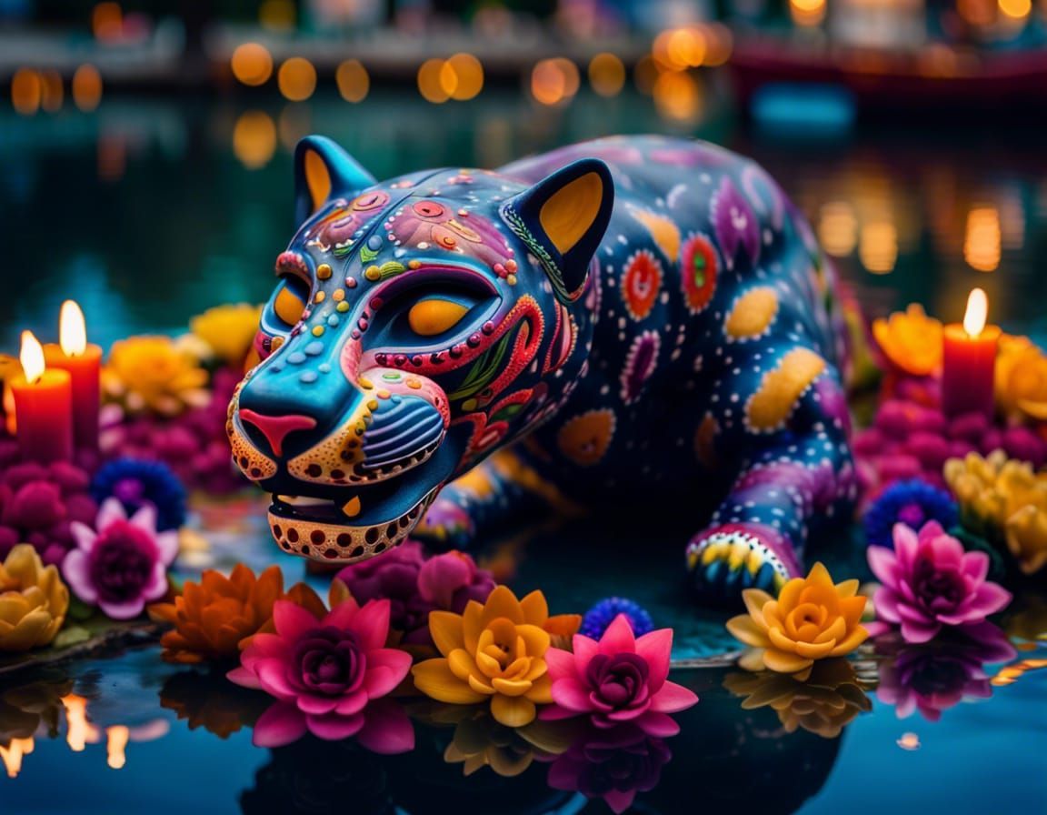 1152x896 Mexican alebrije jaguar Alebrije Jaguar in Magical