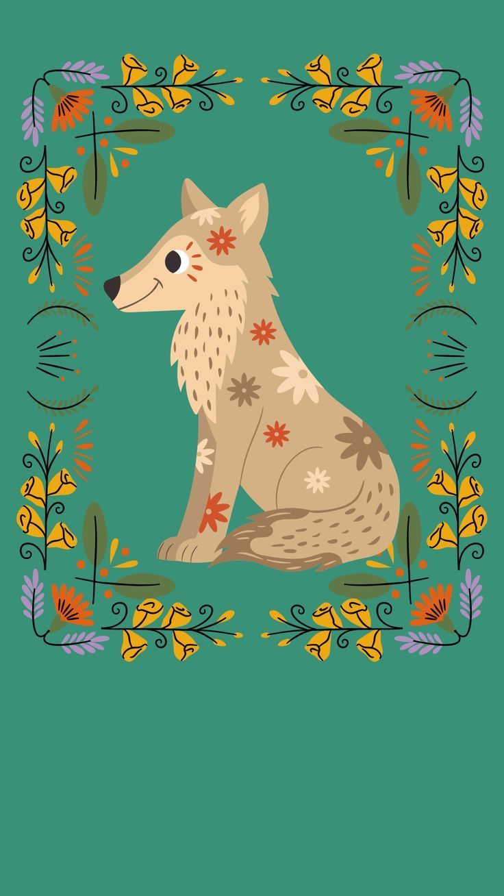 736x1308 Coyote Alebrije wallpaper 1