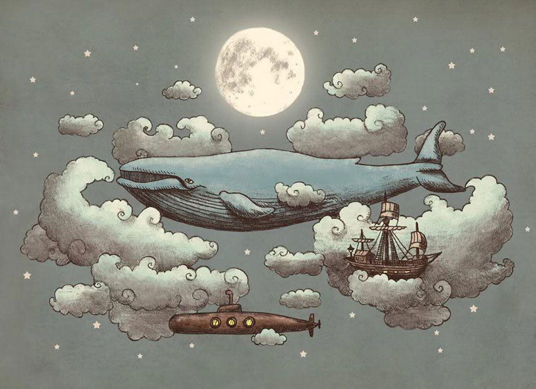 1101x800 Nice HDQ Mystical Whale Picture (Nice 42 High Quality Wallpaper)