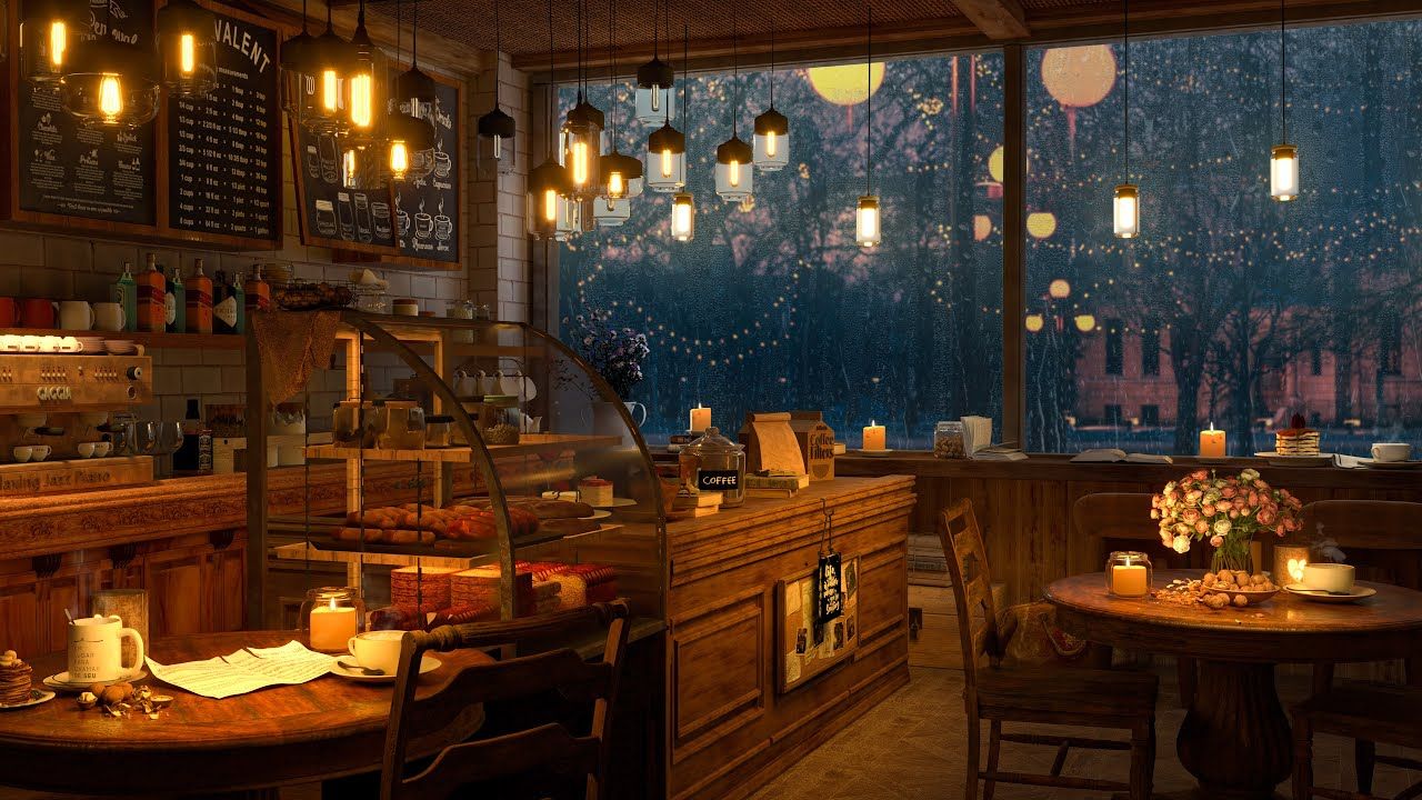 1280x720 Cozy Cafe Wallpaper