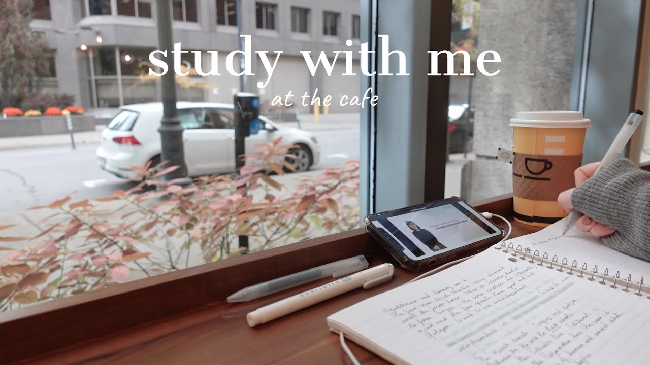 1280x720 Cafe Study With Me Hour Real Time, Coffee Shop Ambiance Asmr, With Background Noise [no Music]
