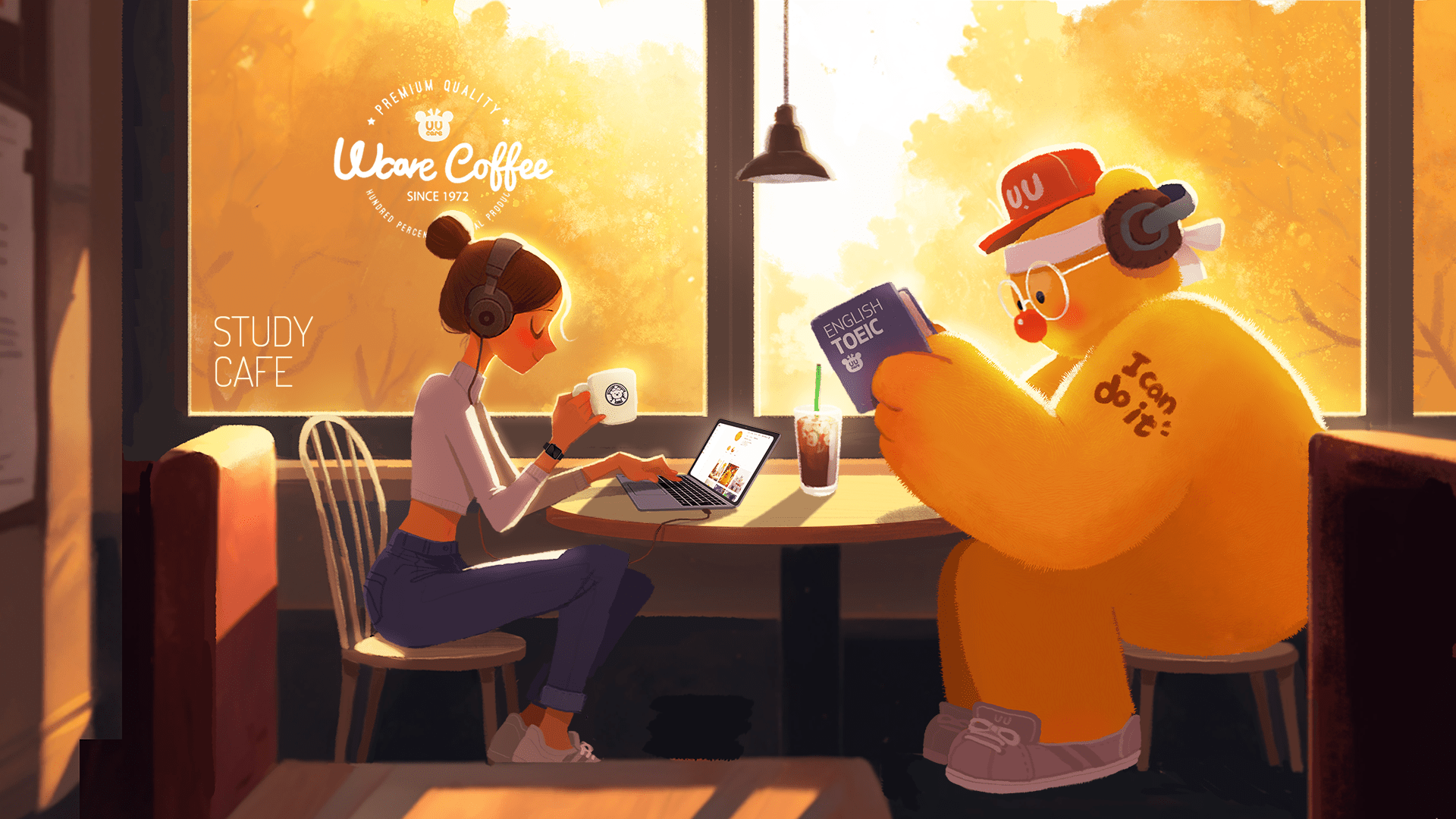 1920x1080 Study cafe by UUcare Healing Art on Dribbble