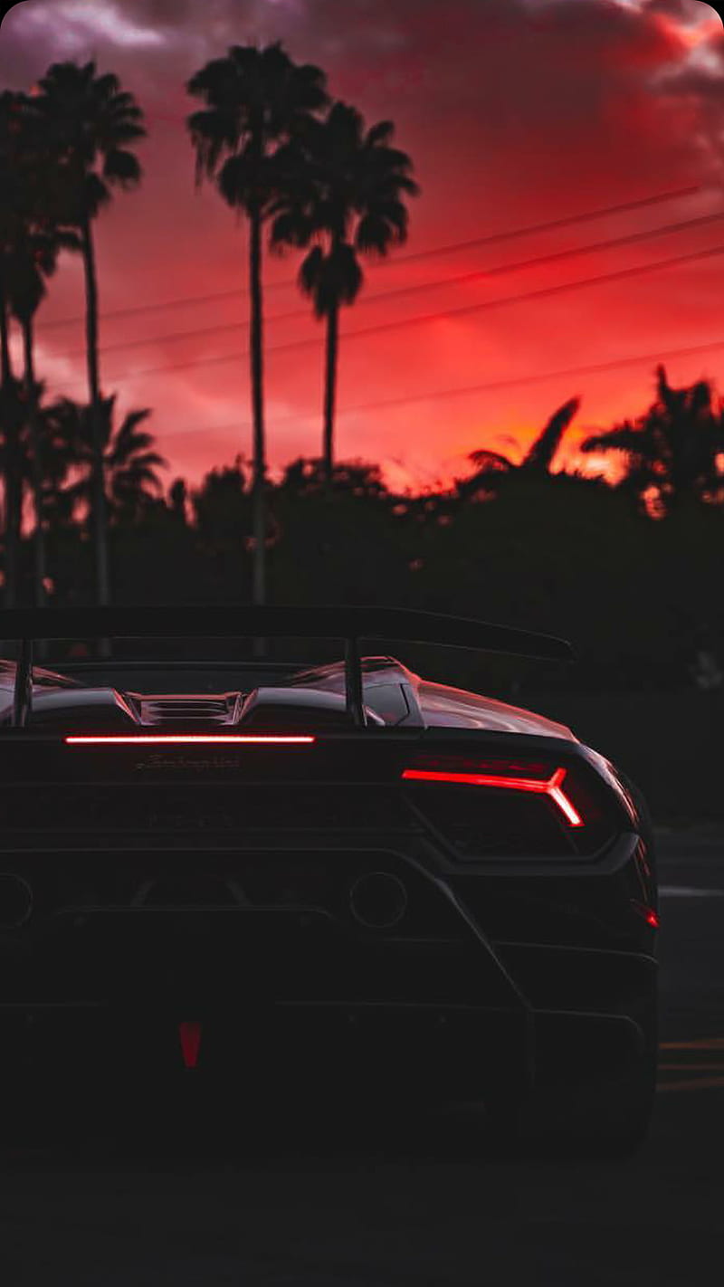 800x1422 Lamborghini Miami, sunset, car, supercar, sports, america, new, night, HD phone wallpaper