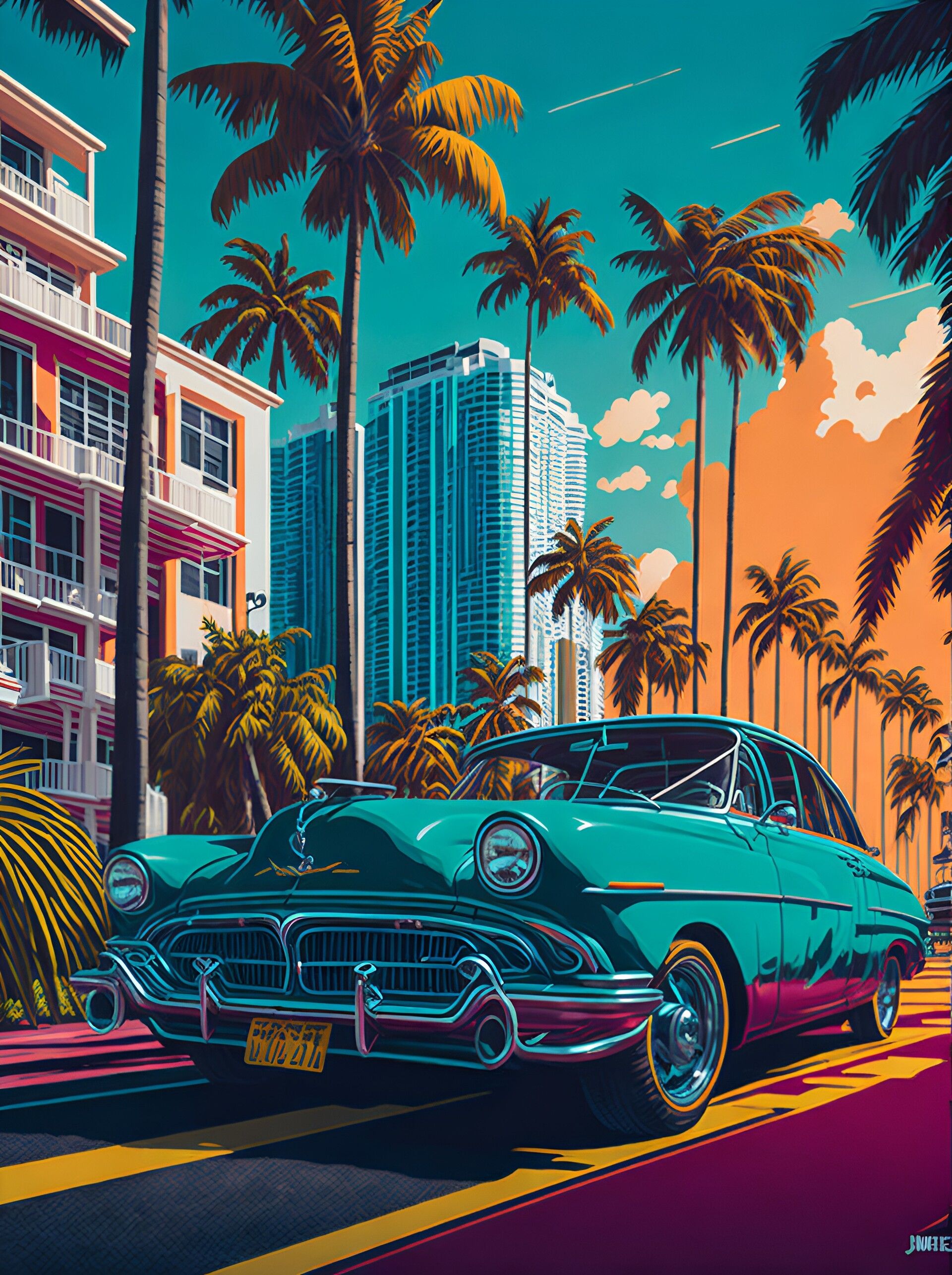 1920x2570 Miami Car