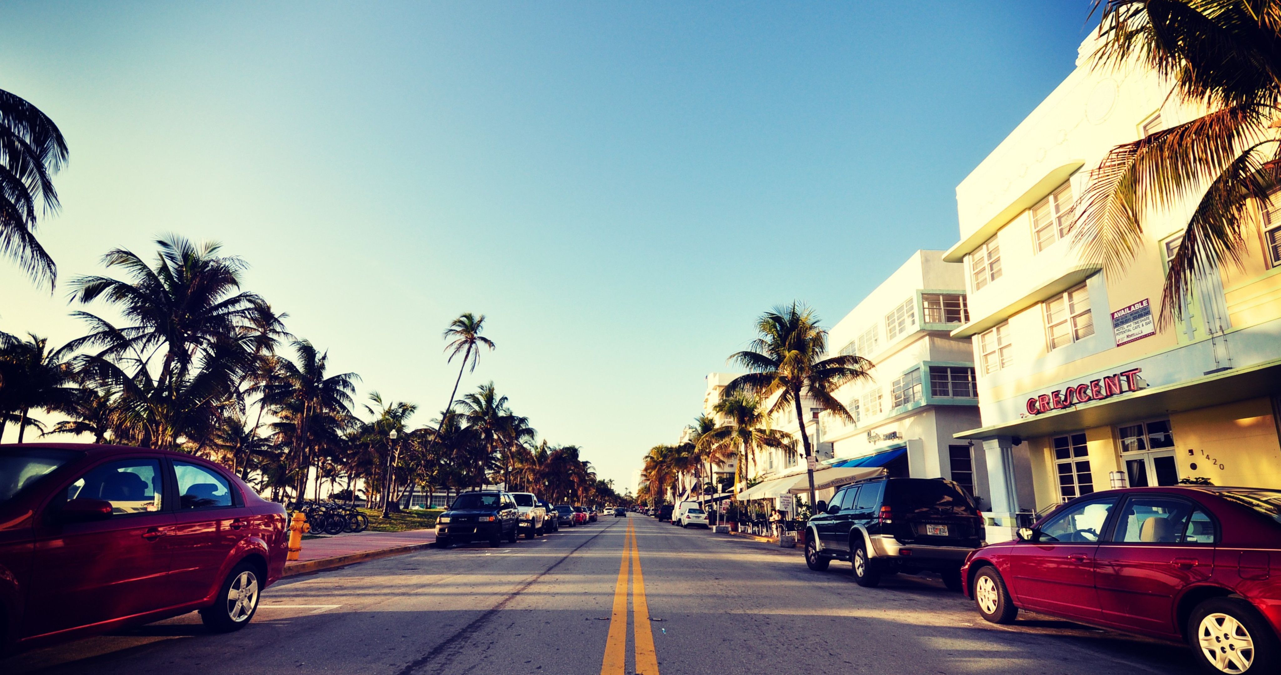 4096x2160 Wallpaper Black Car on Road Near Palm Trees During Daytime, Background Free Image