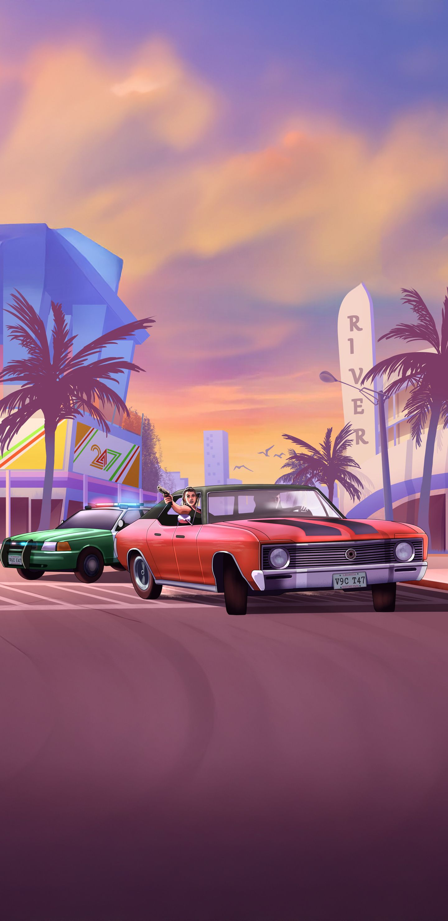 1440x2960 Gta 6 Car Chase Miami Samsung Galaxy Note S S SQHD , HD 4k Wallpaper, Image, Background, Photos and Picture