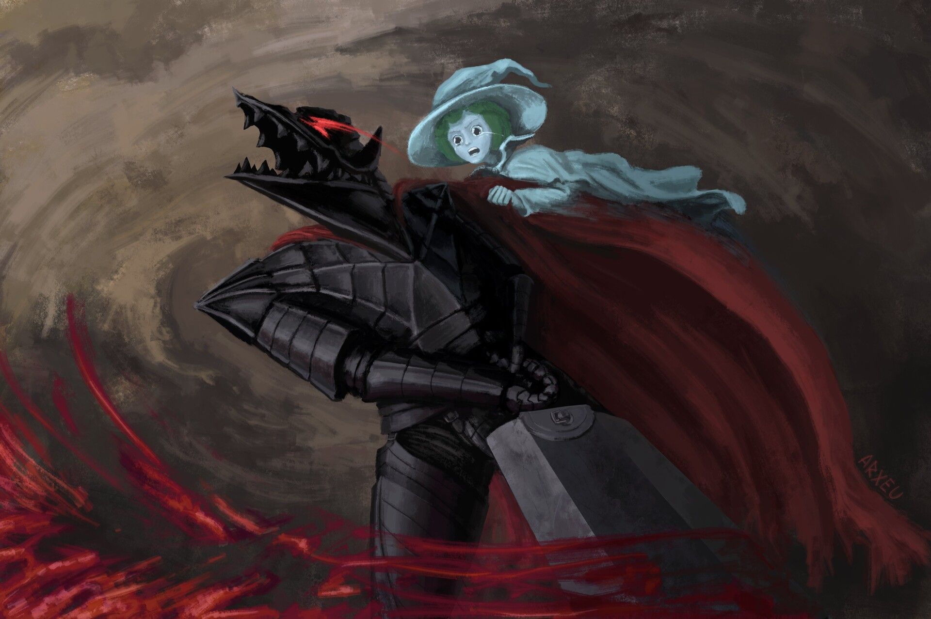 1920x1277 Guts and Schierke from Berserk