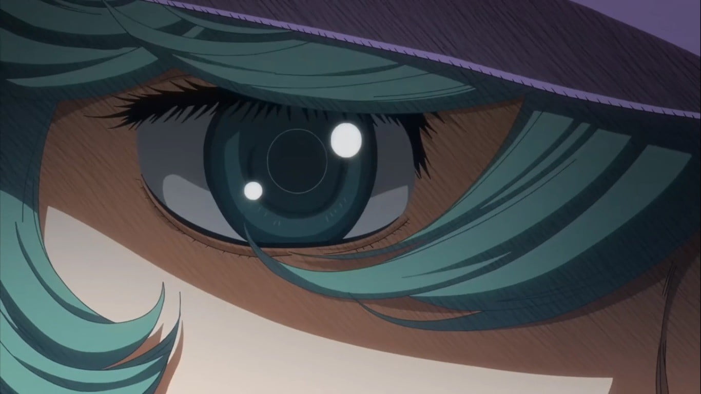 1366x768 Animated blue haired character, Berserk, Schierke, eyes HD wallpaper