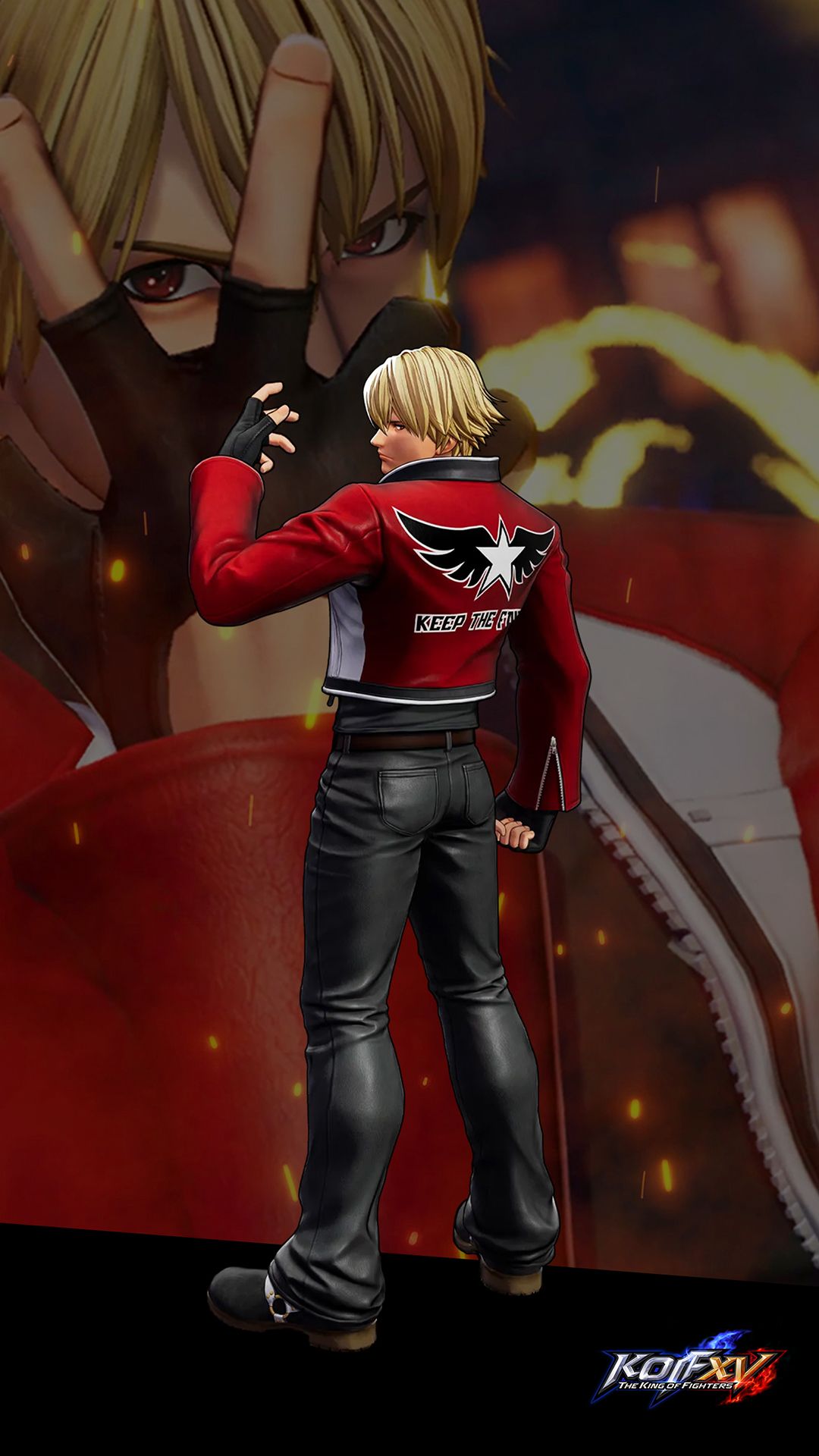 1080x1920 The King of Fighters XV Howard Wallpaper with Monocle