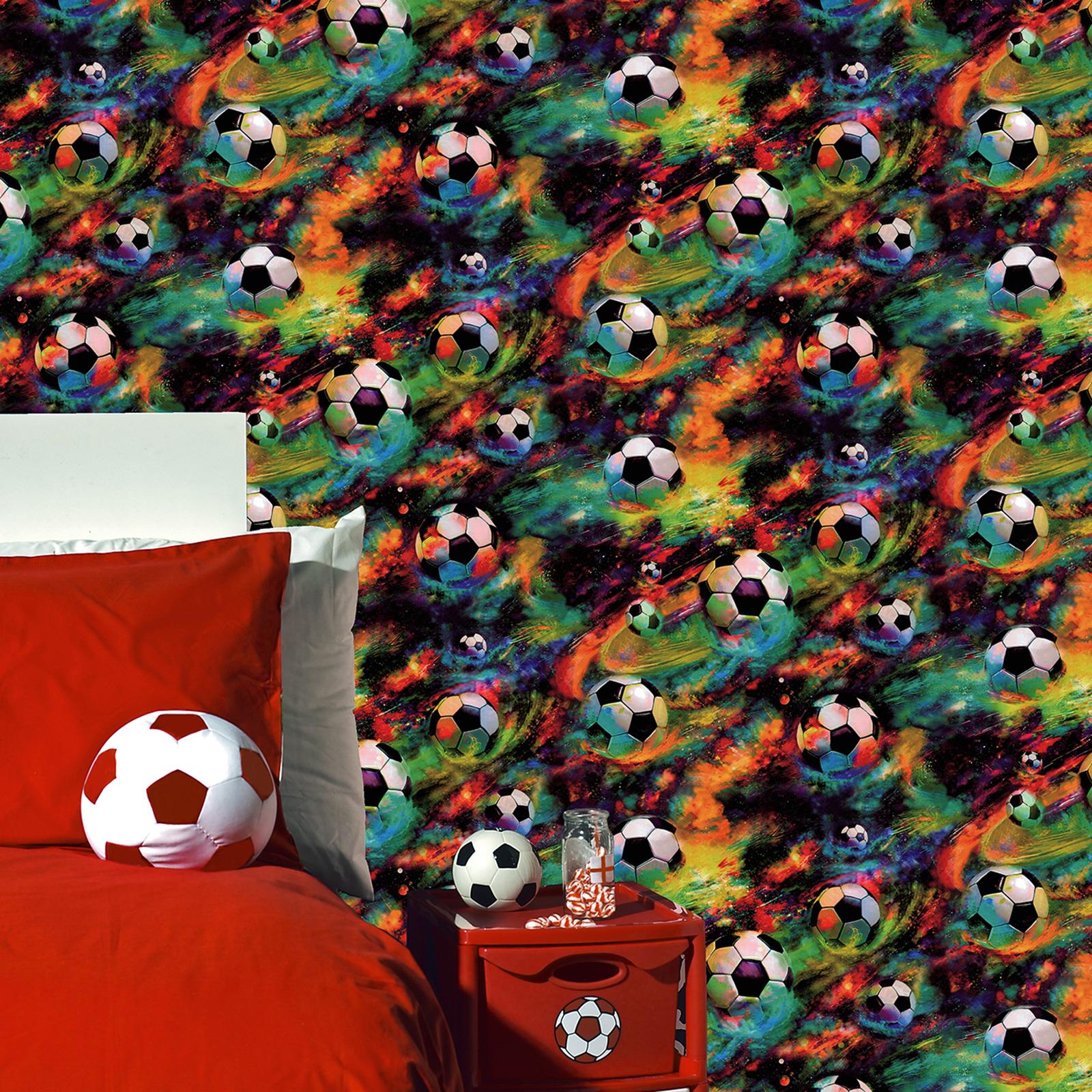 1600x1600 BOYS TEENAGER STUDENT BEDROOM WALLPAPER WALL DECOR SPACE CAMO FOOTBALL