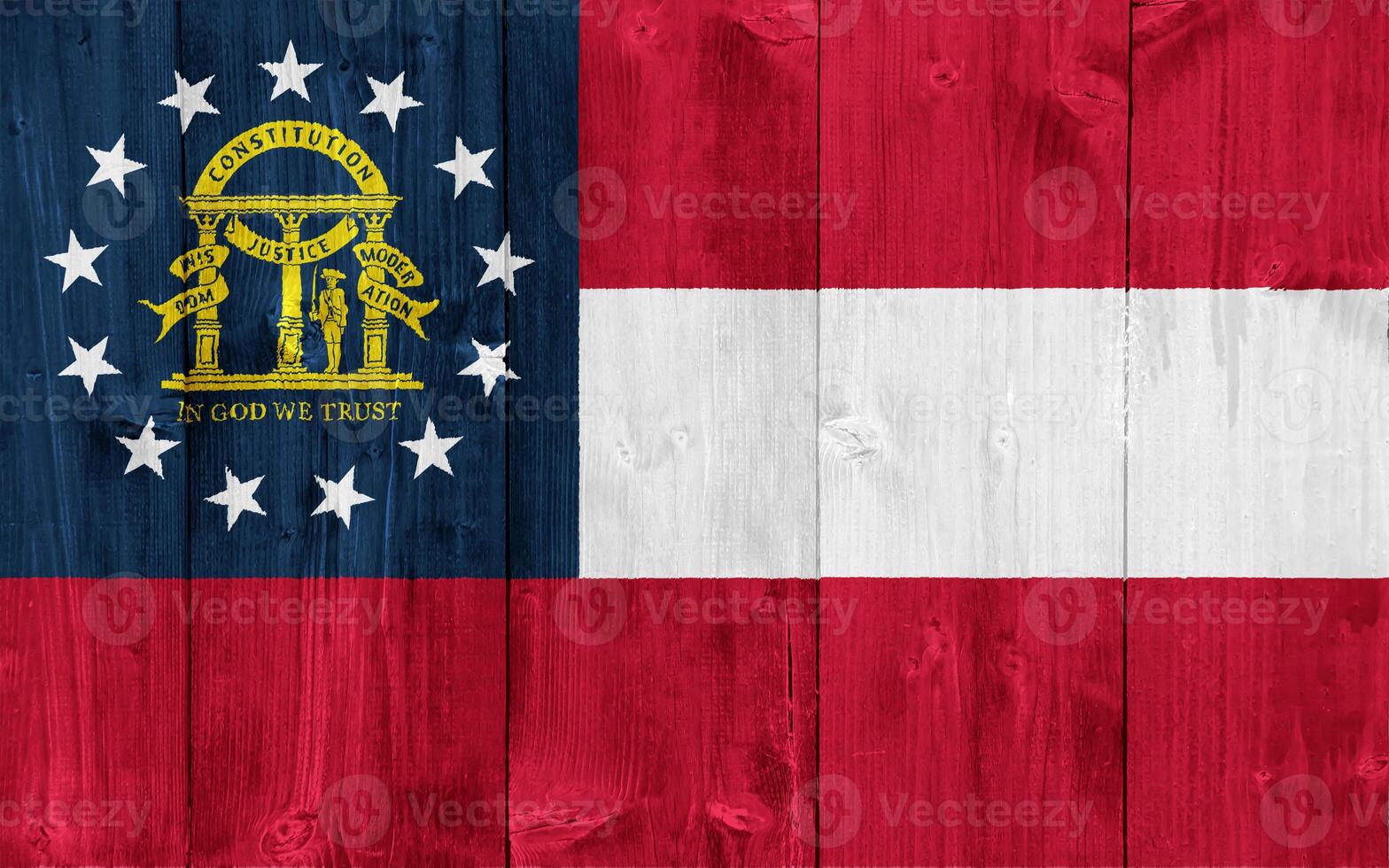 1568x980 Flag of Georgia USA state on a textured background. Concept collage