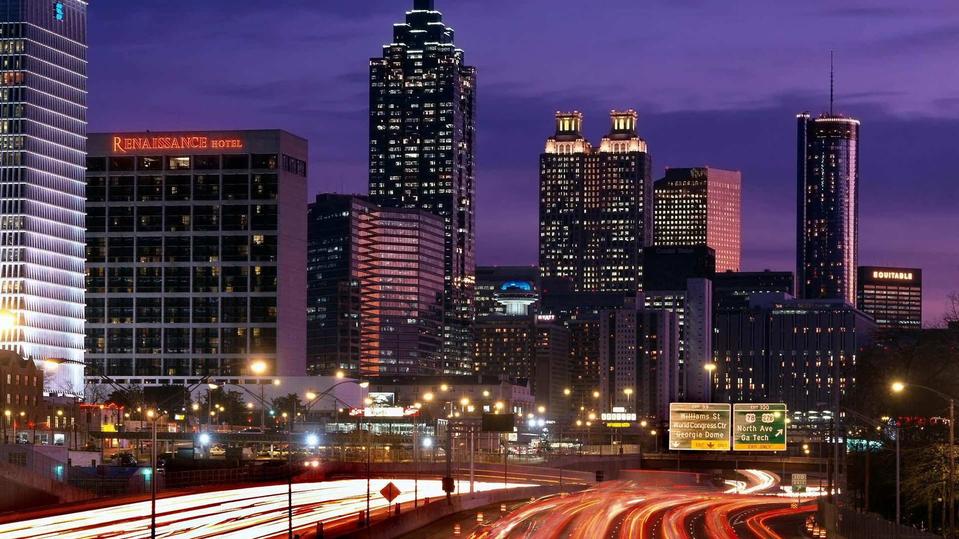 1920x1080 High Rise Buildings, Atlanta, Usa, Skyscrapers HD Wallpaper