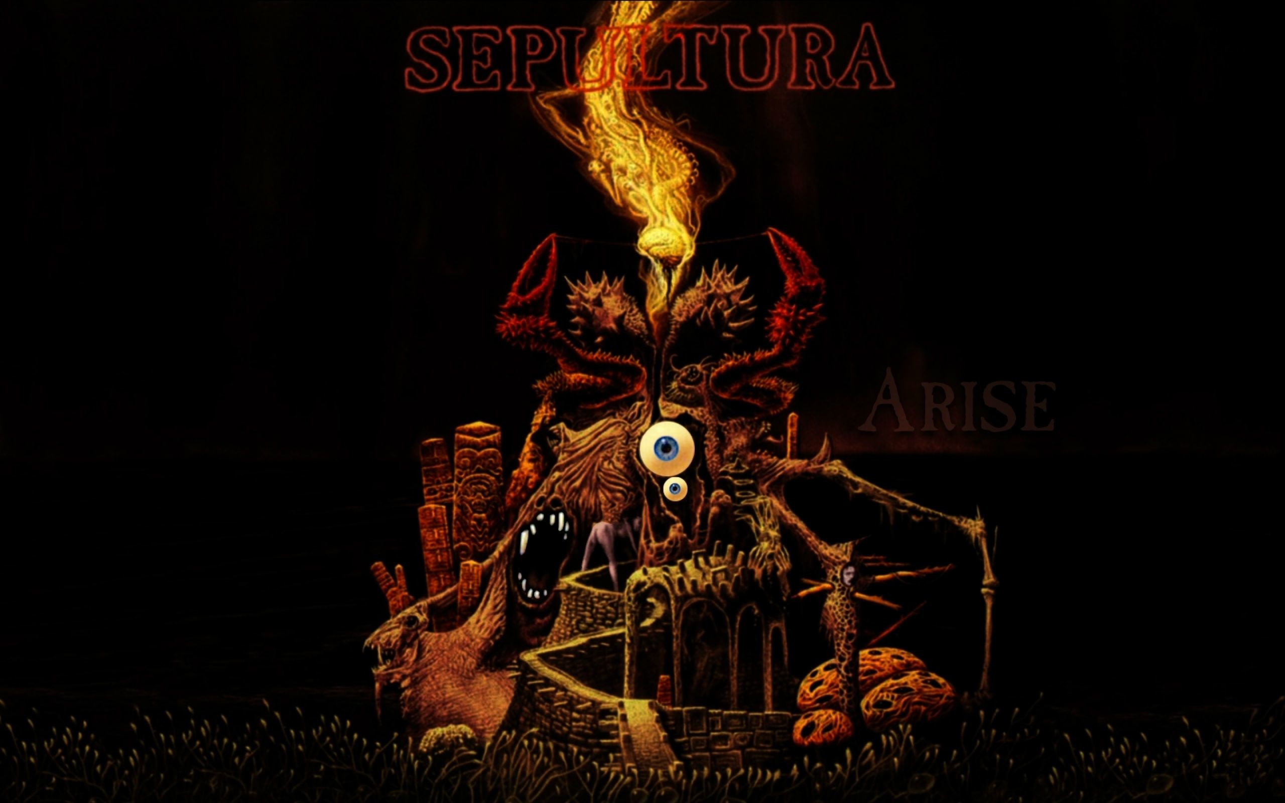 2560x1600 Wallpaper metal, horror, monster, eye, thrash metal, darkness, Sepultura, Max Cavalera for mobile and desktop, section музыка, resolution 2560x1600