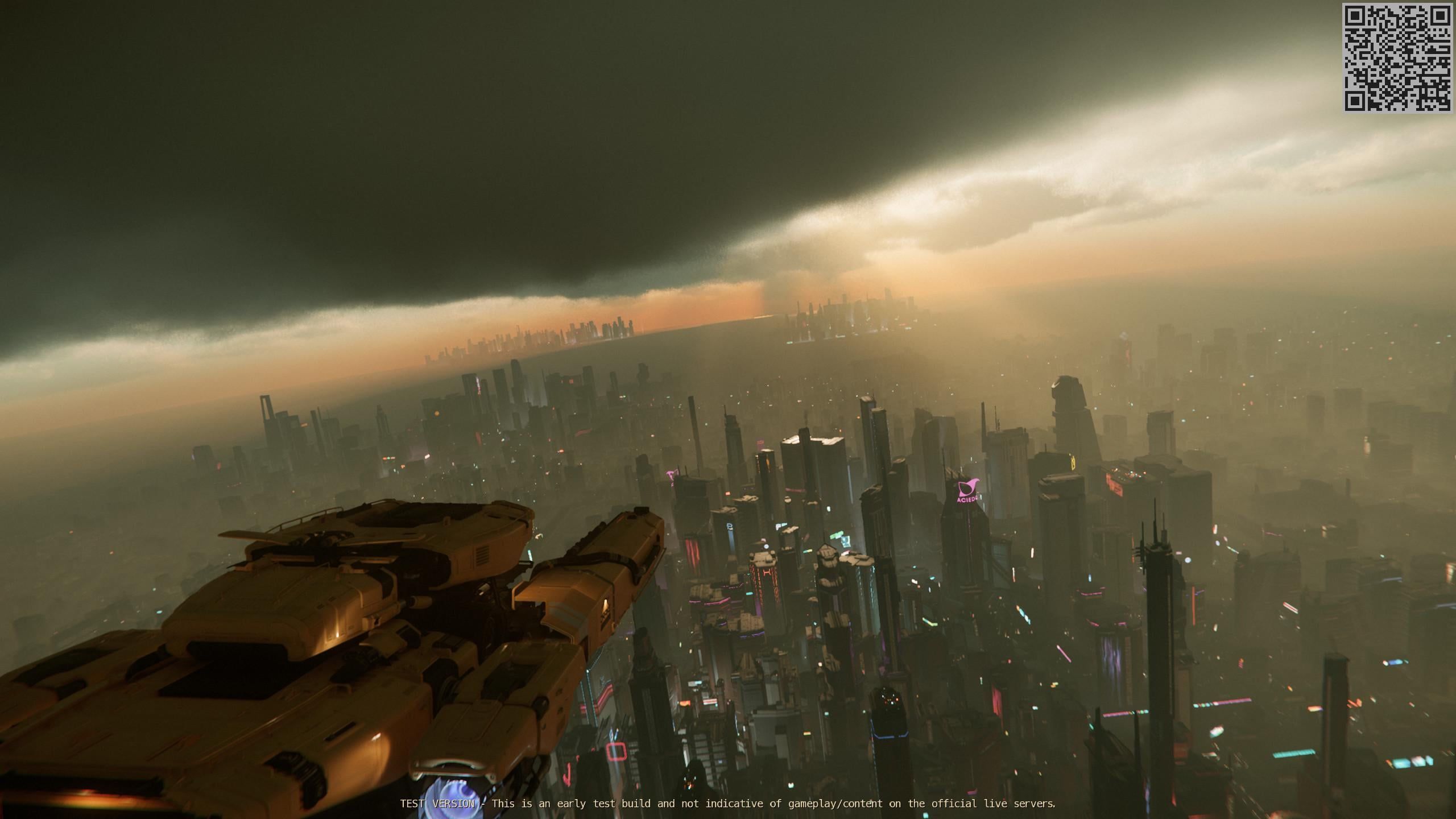 2560x1440 Beautiful new god rays under the cloud cover on ArcCorp