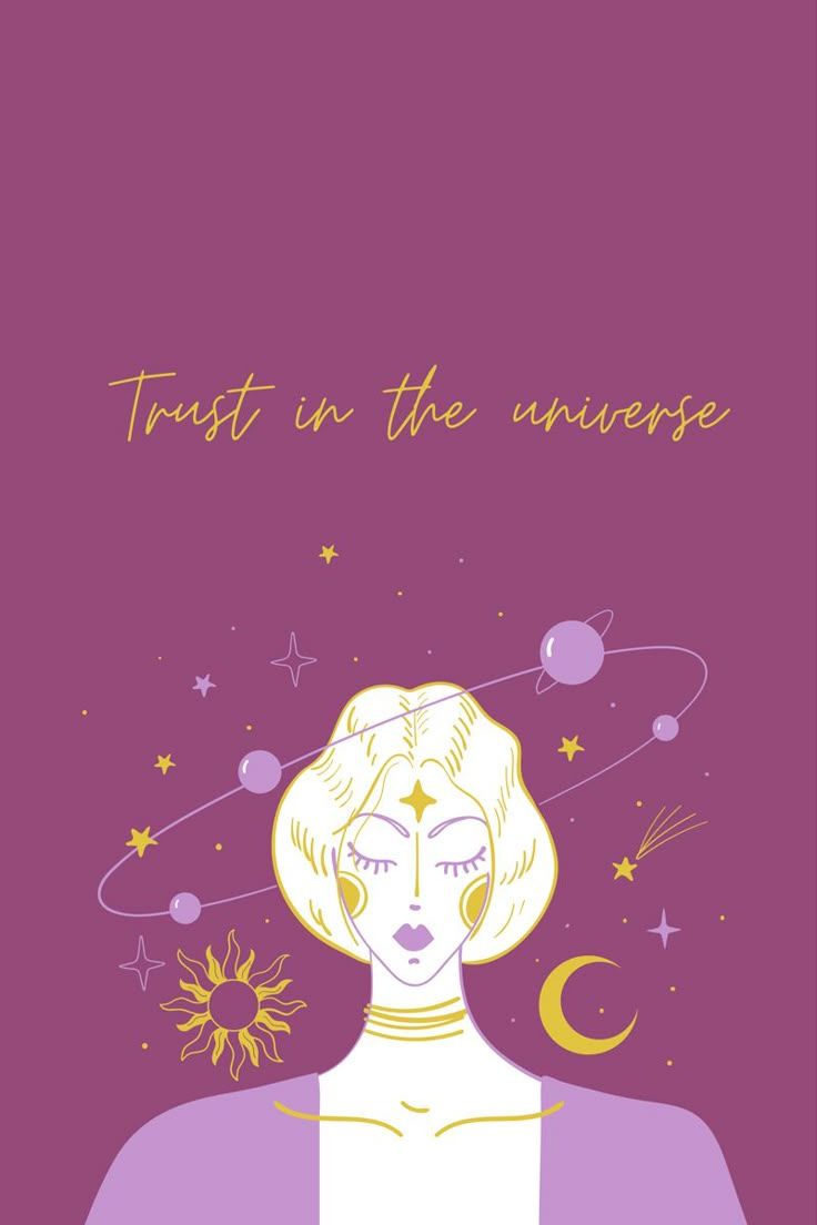 736x1104 Empowering 'Trust the Universe' Wallpaper