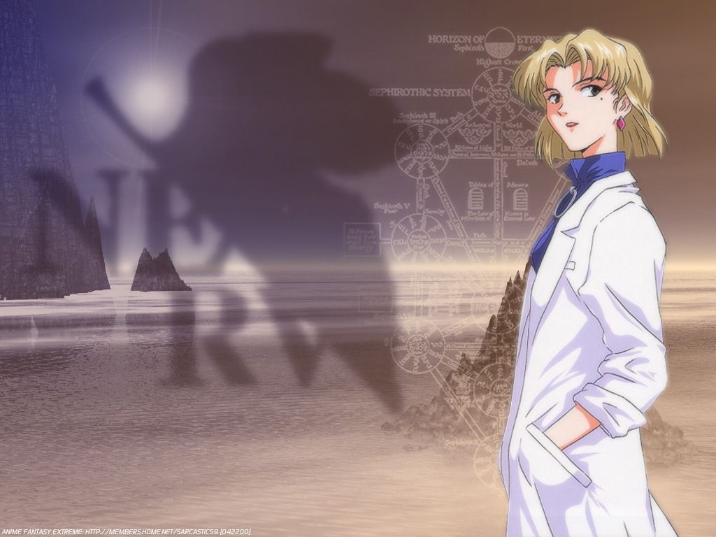 1024x768 Ritsuko is pretty. And she's a cool character