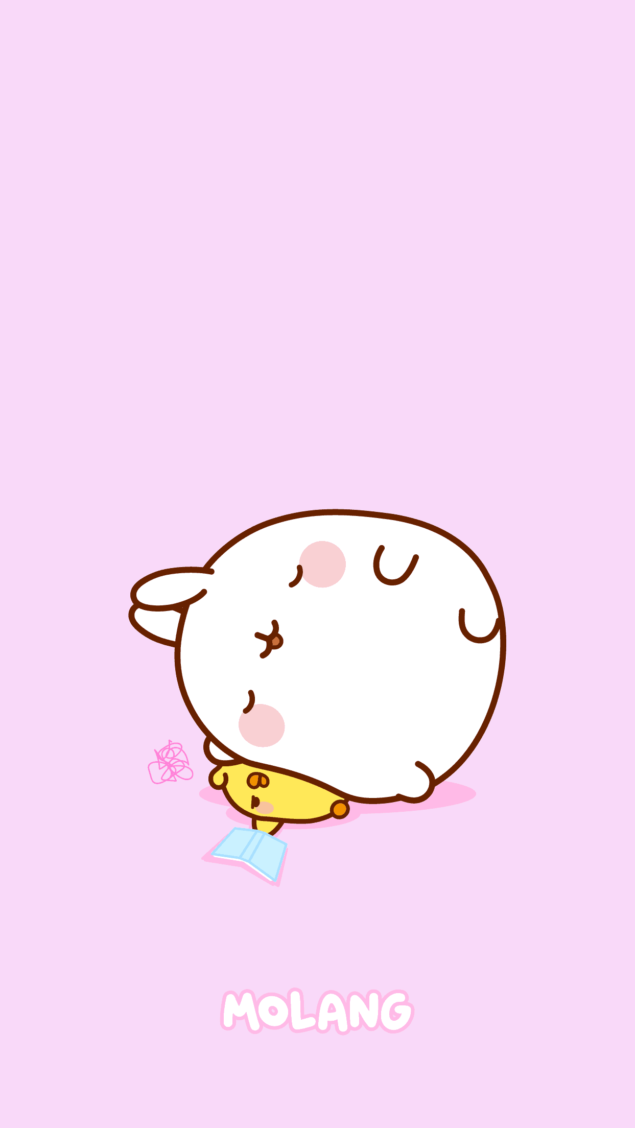 1243x2208 Molang Website Kawaii Wallpaper