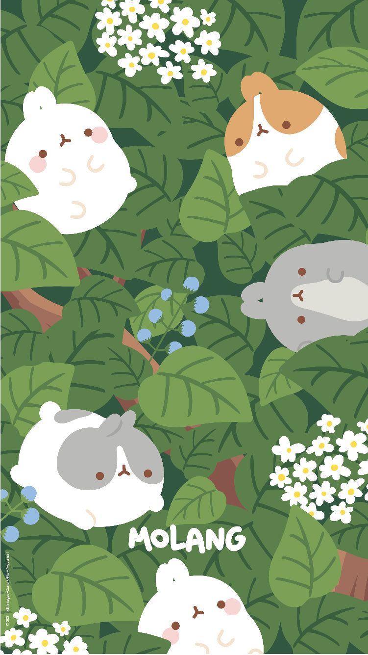 751x1335 Molang Spring Wallpaper: Discover The Plant Wallpaper of Molang