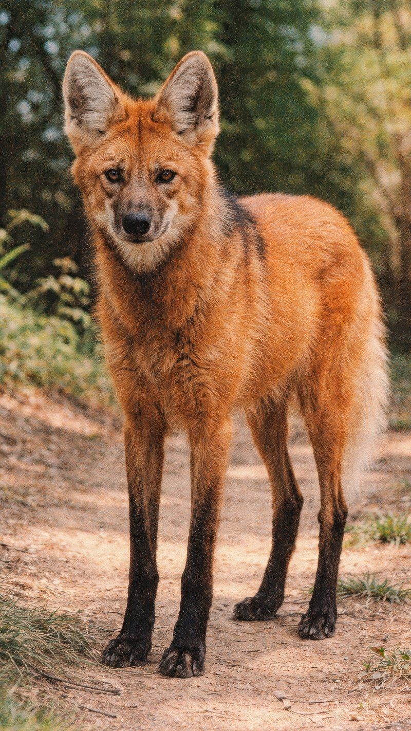 800x1422 Maned Wolf Image Wallpaper
