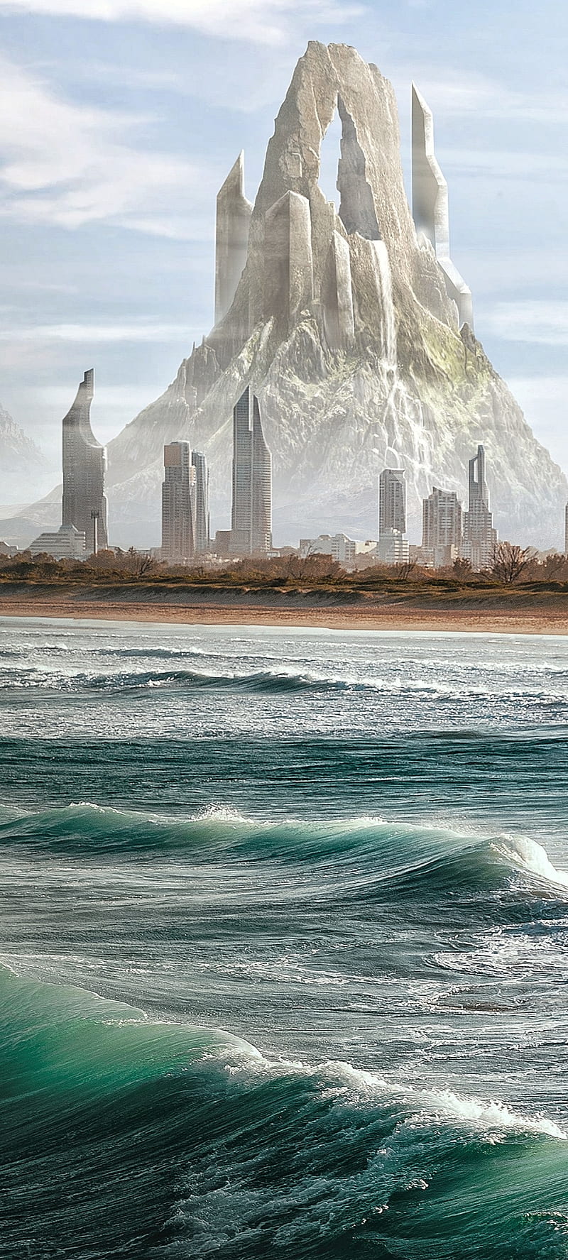 800x1775 HD city of atlantis wallpaper